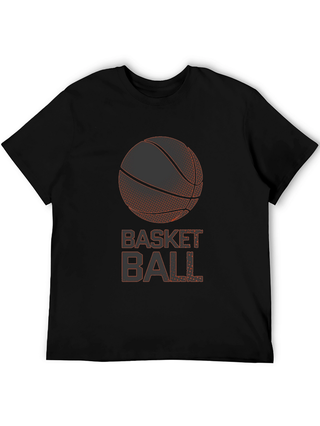 Basketball Graphic Tee - Casual Black T-Shirt