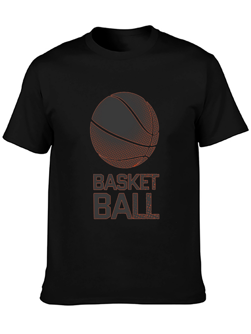 Basketball Graphic Tee - Casual Black T-Shirt