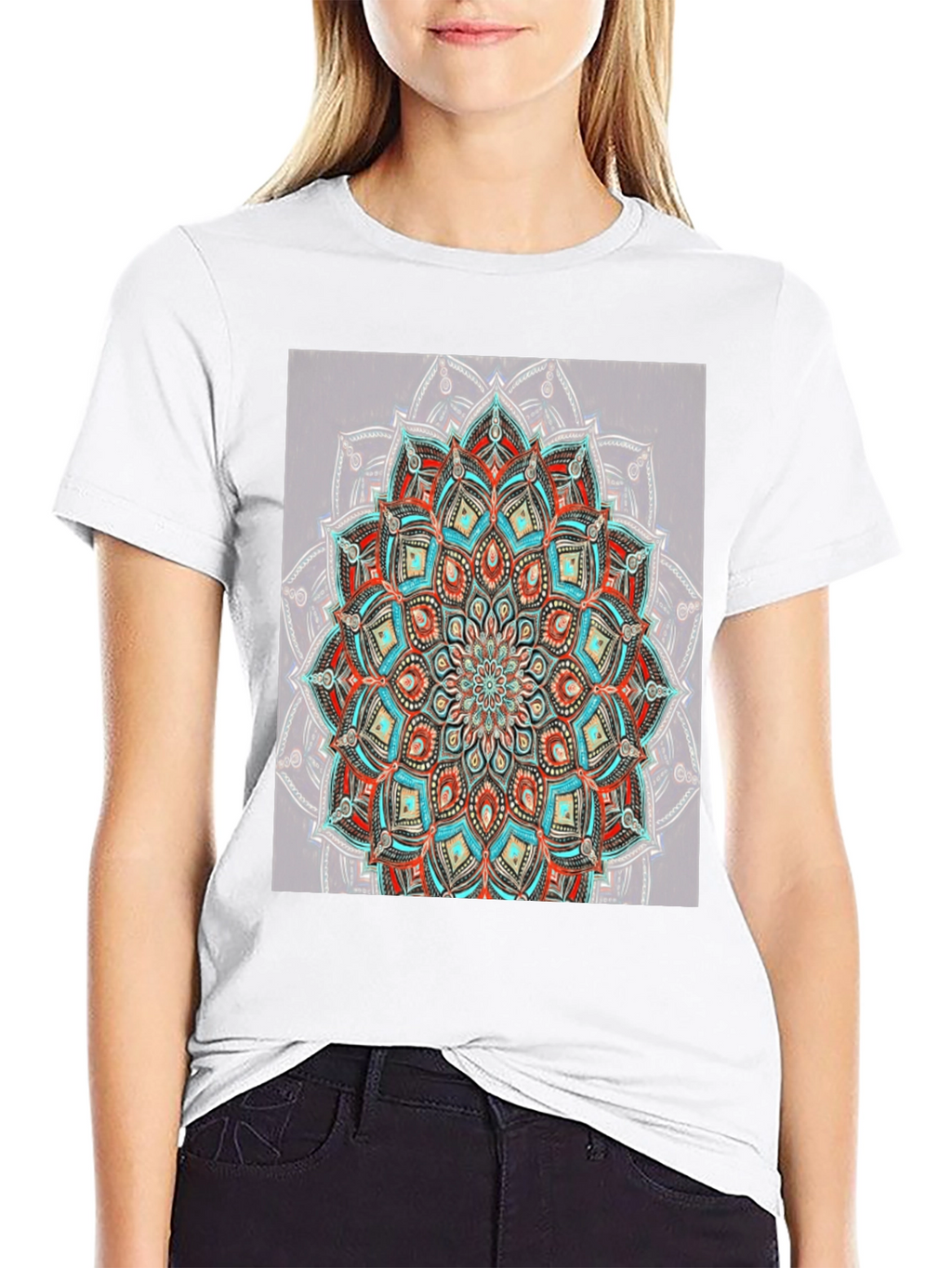 Mandala Print Tee - Stylish Graphic T-Shirt