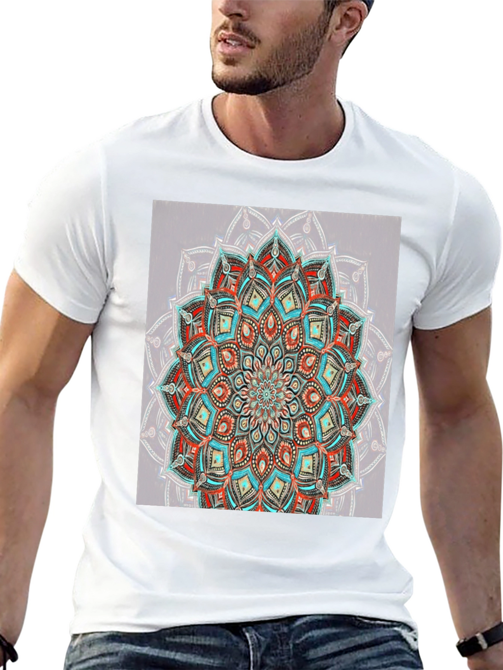 Mandala Print Tee - Stylish Graphic T-Shirt