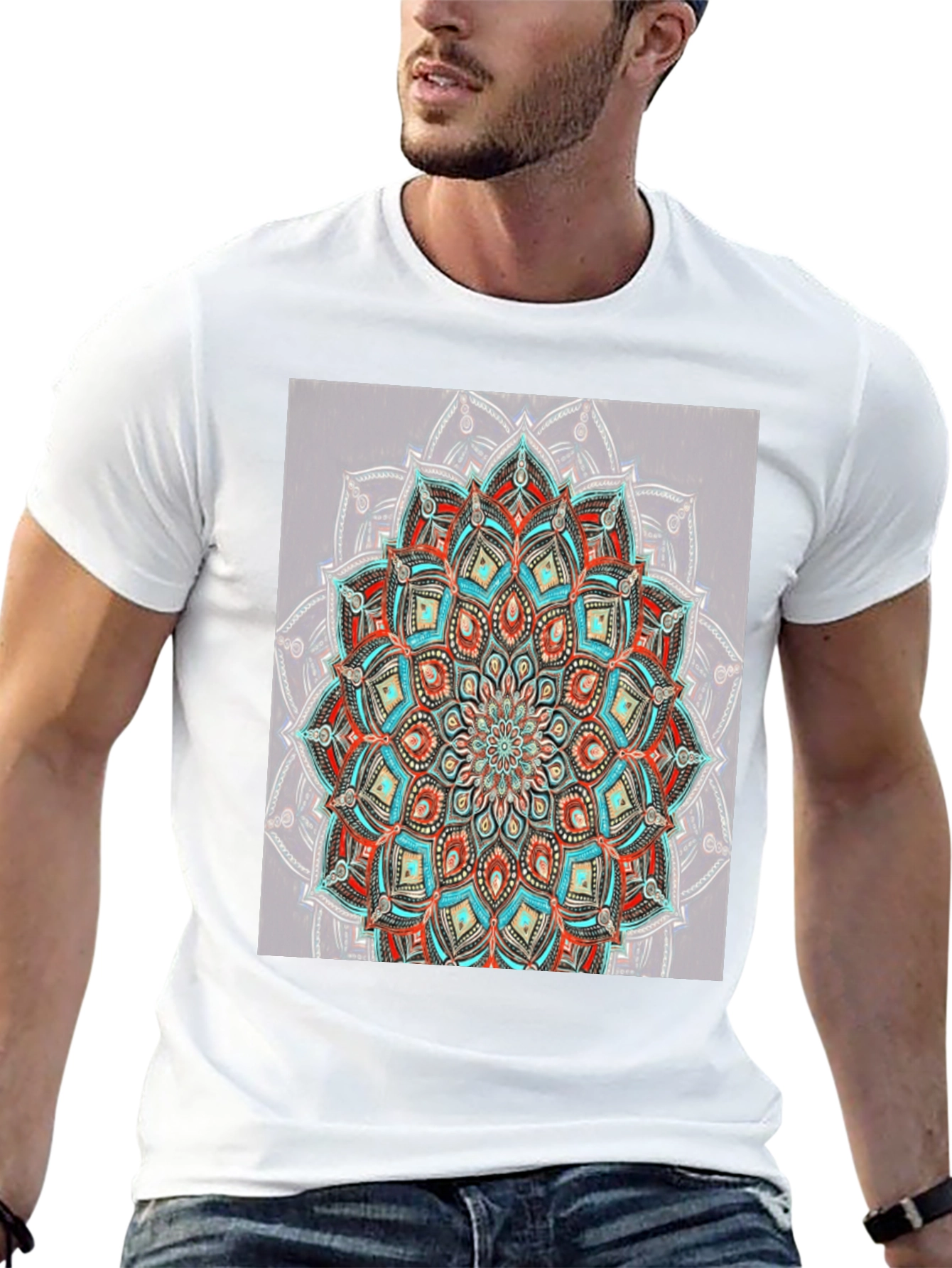 Mandala Print Tee - Stylish Graphic T-Shirt