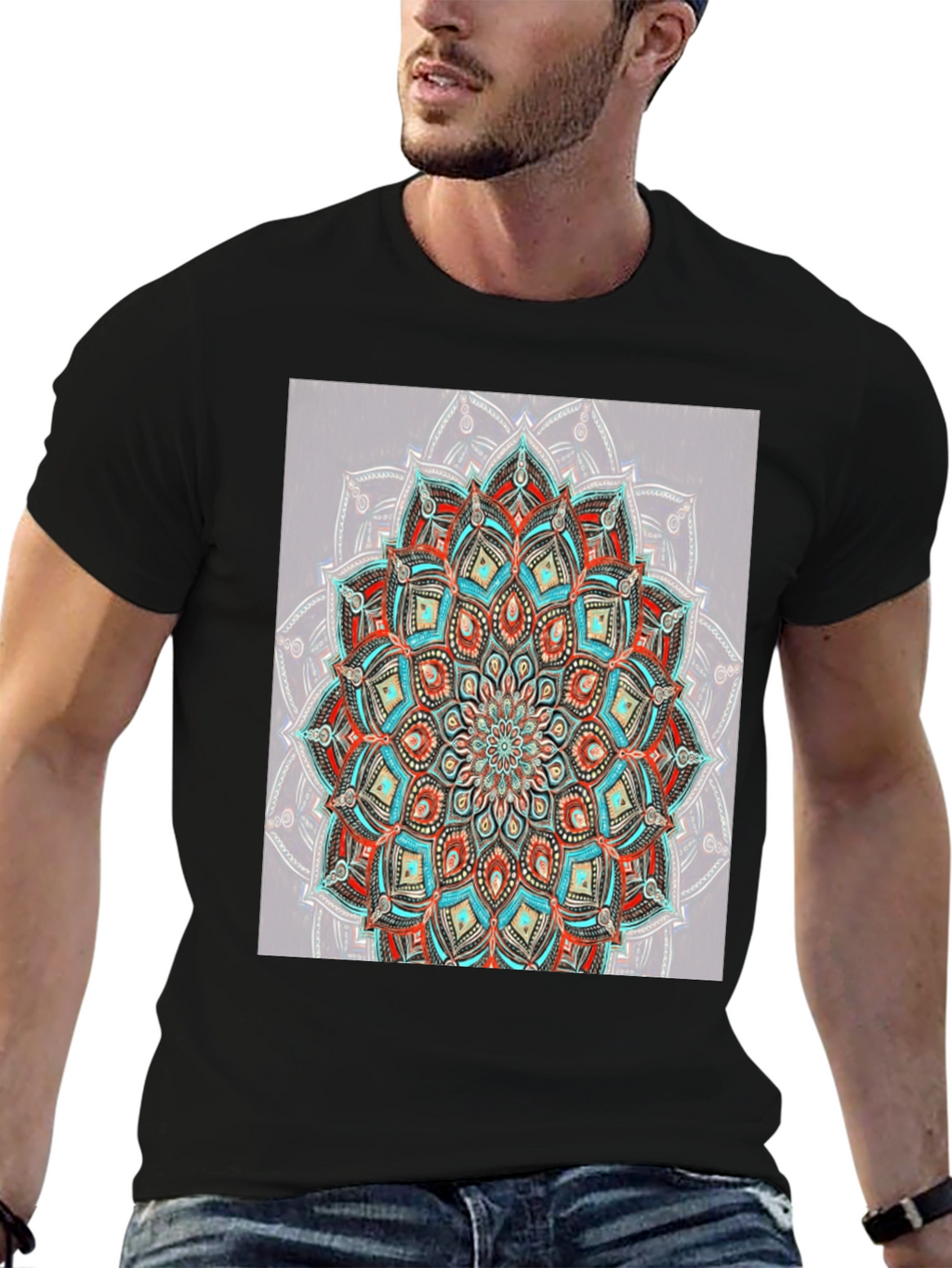 Mandala Print Tee - Stylish Graphic T-Shirt