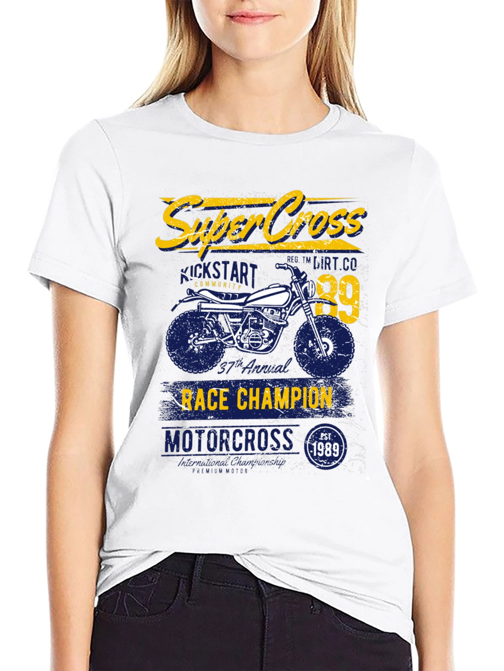 Super Cross Race Champion Graphic T-Shirt