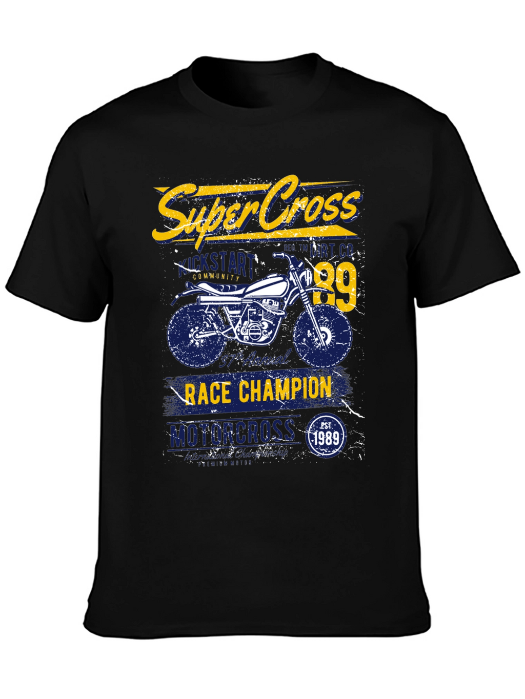 Super Cross Race Champion Graphic T-Shirt