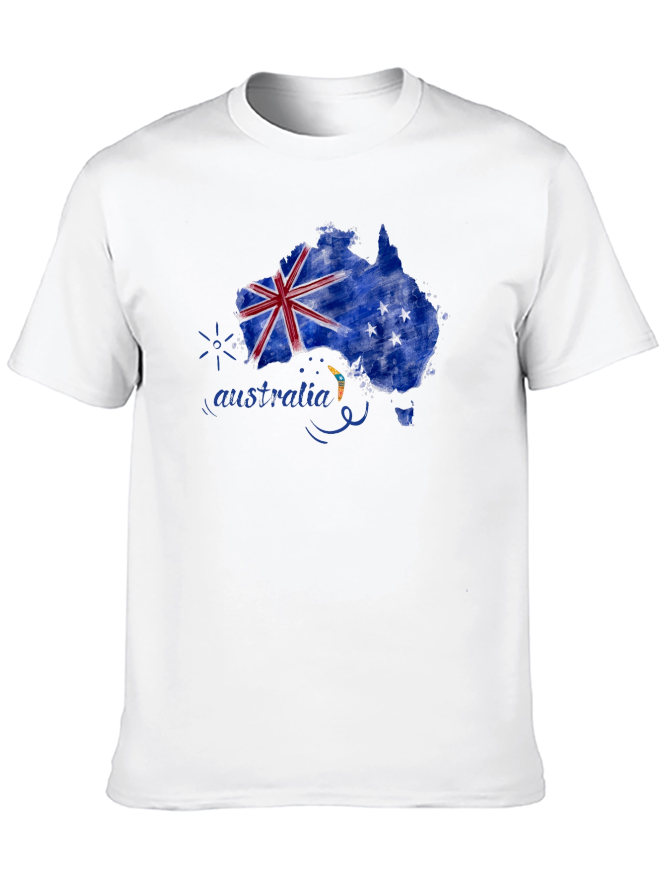 Australia Map Flag T-Shirt - Black