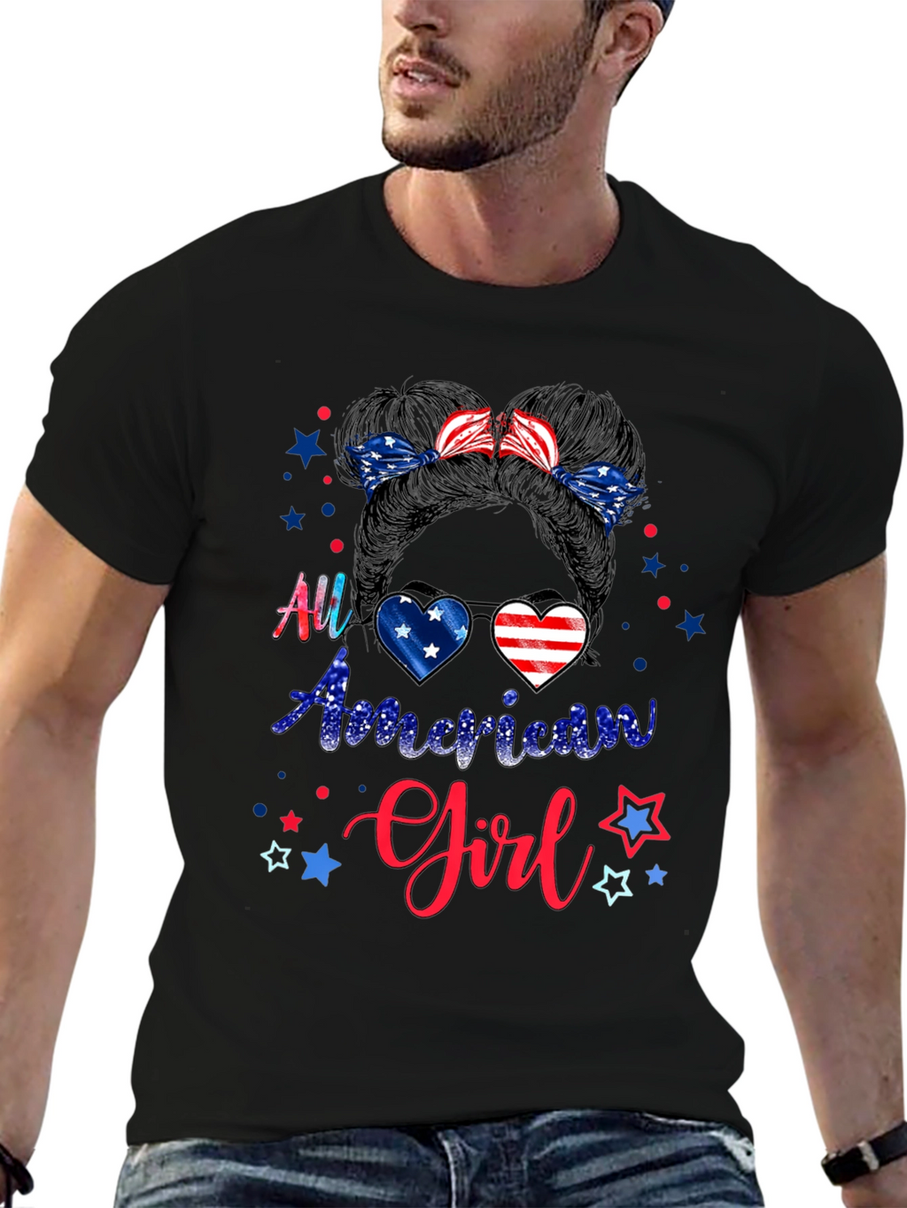 All American Girl Patriotic T-Shirt