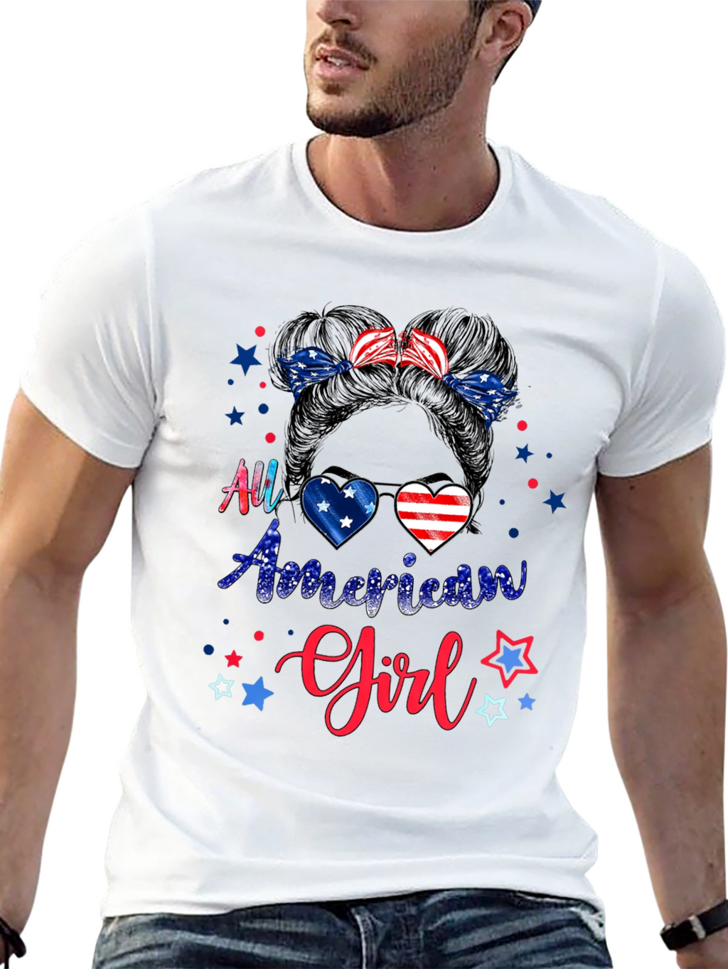 All American Girl Patriotic T-Shirt