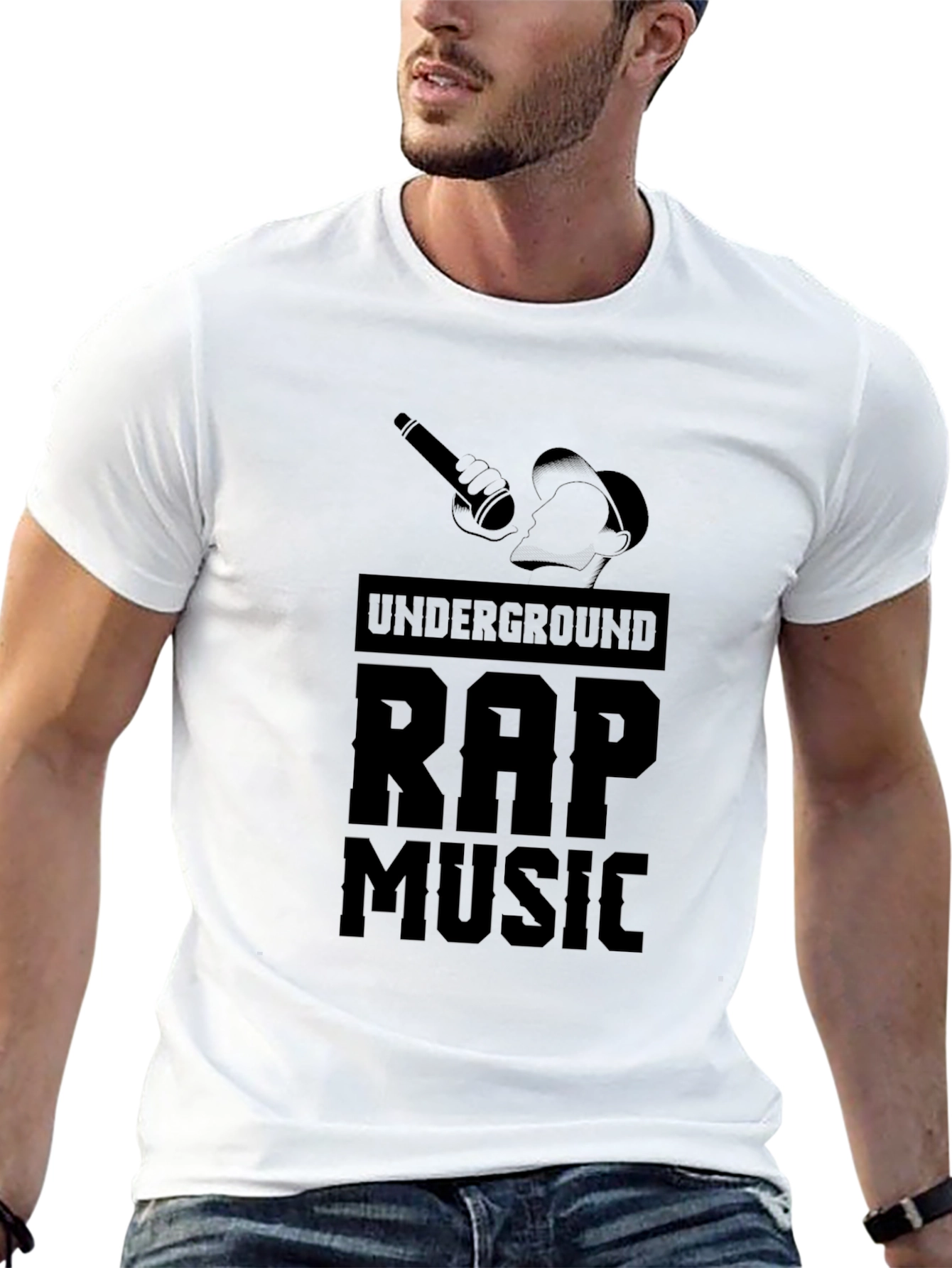 Underground Rap Music Black Graphic Tee