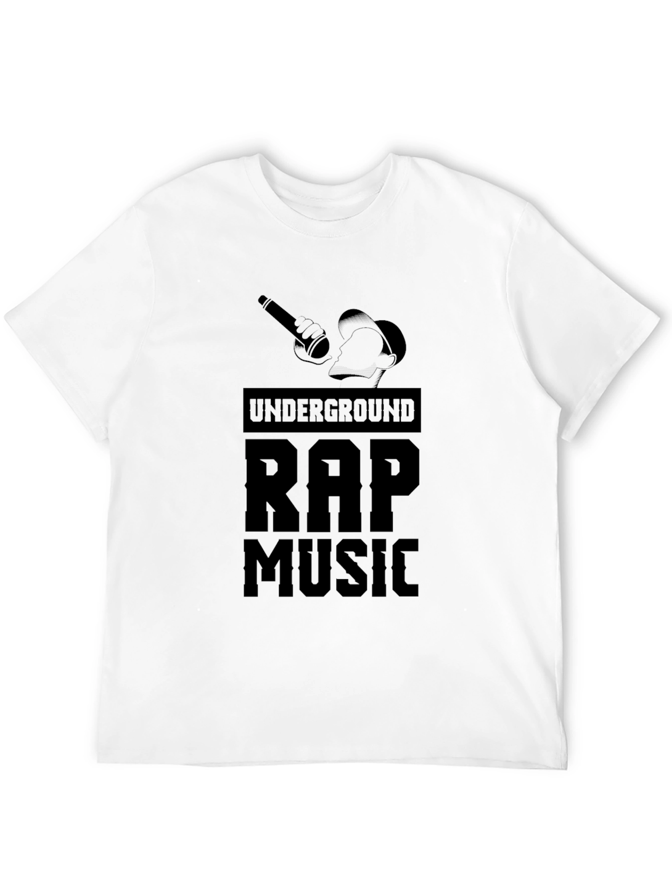 Underground Rap Music Black Graphic Tee
