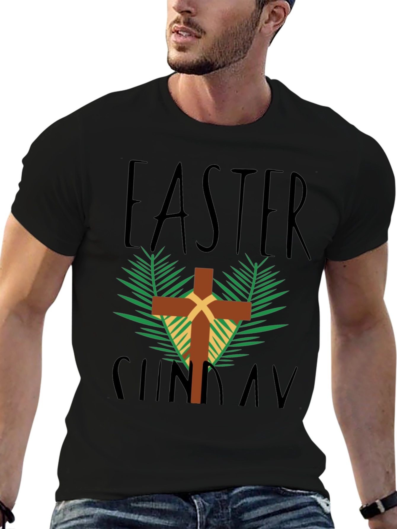 Easter Sunday Cross Graphic T-Shirt