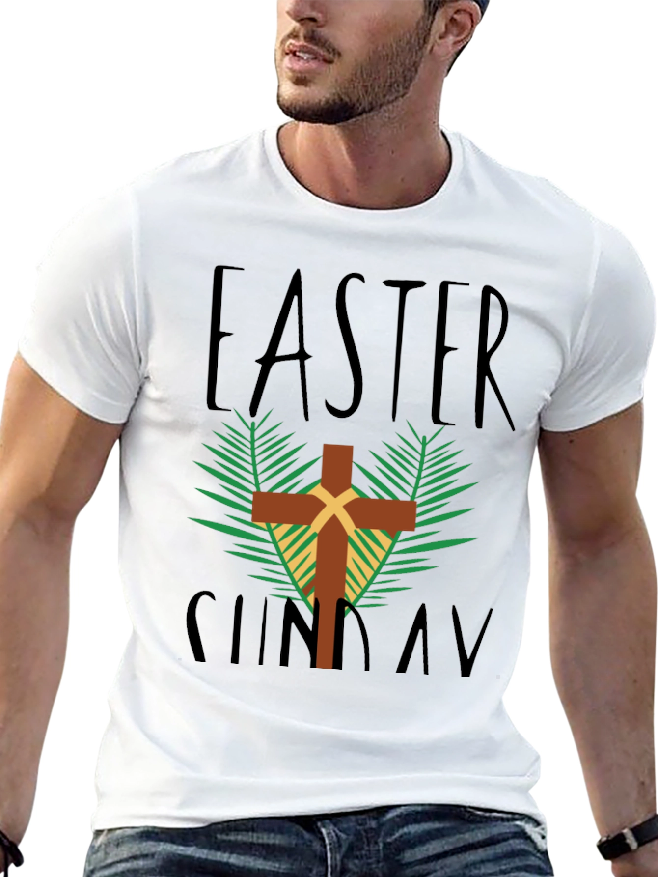 Easter Sunday Cross Graphic T-Shirt
