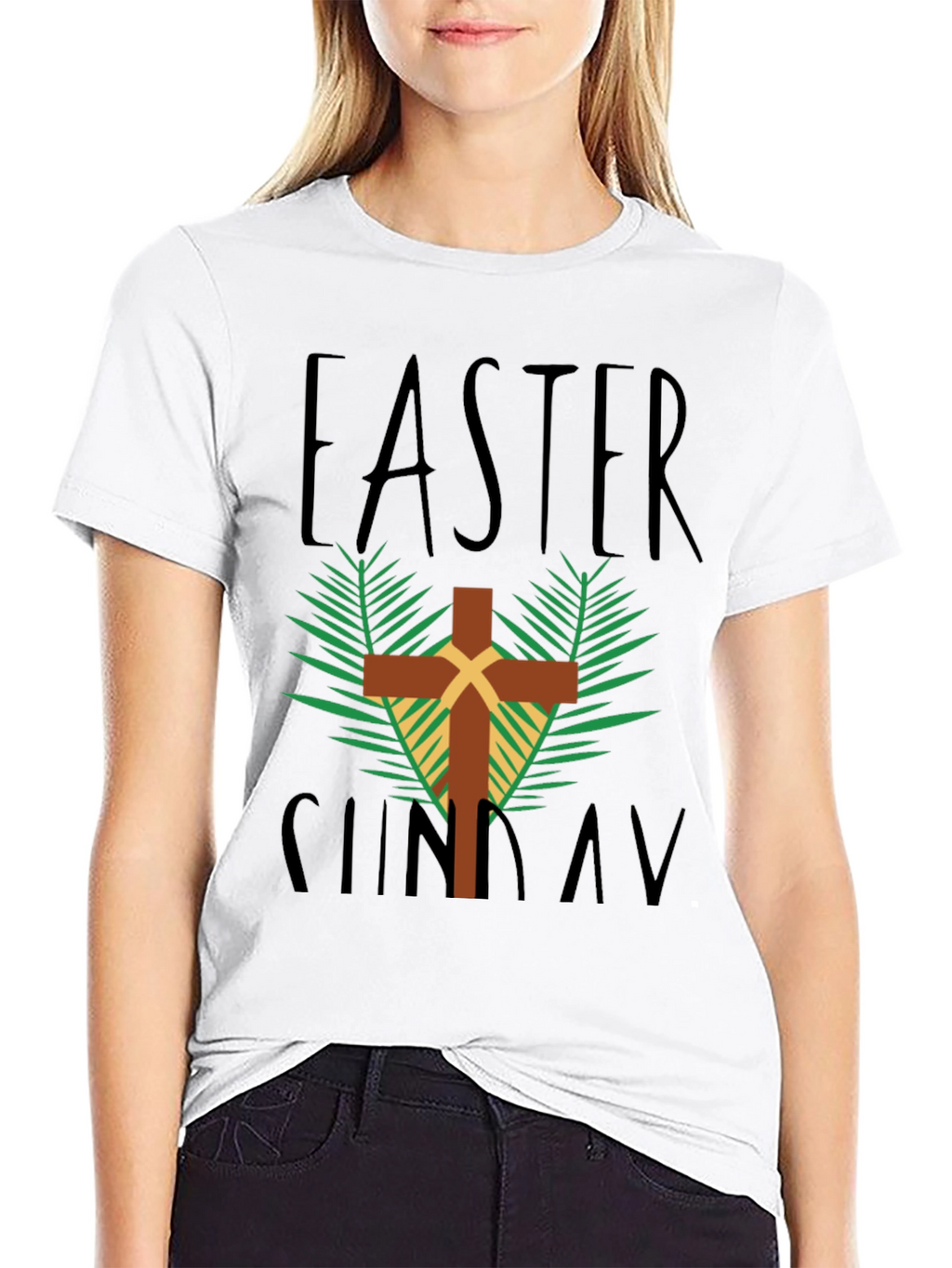 Easter Sunday Cross Graphic T-Shirt
