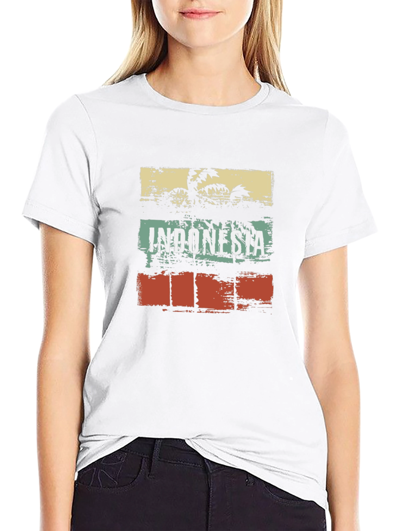Indonesia Retro Palm Tree T-Shirt