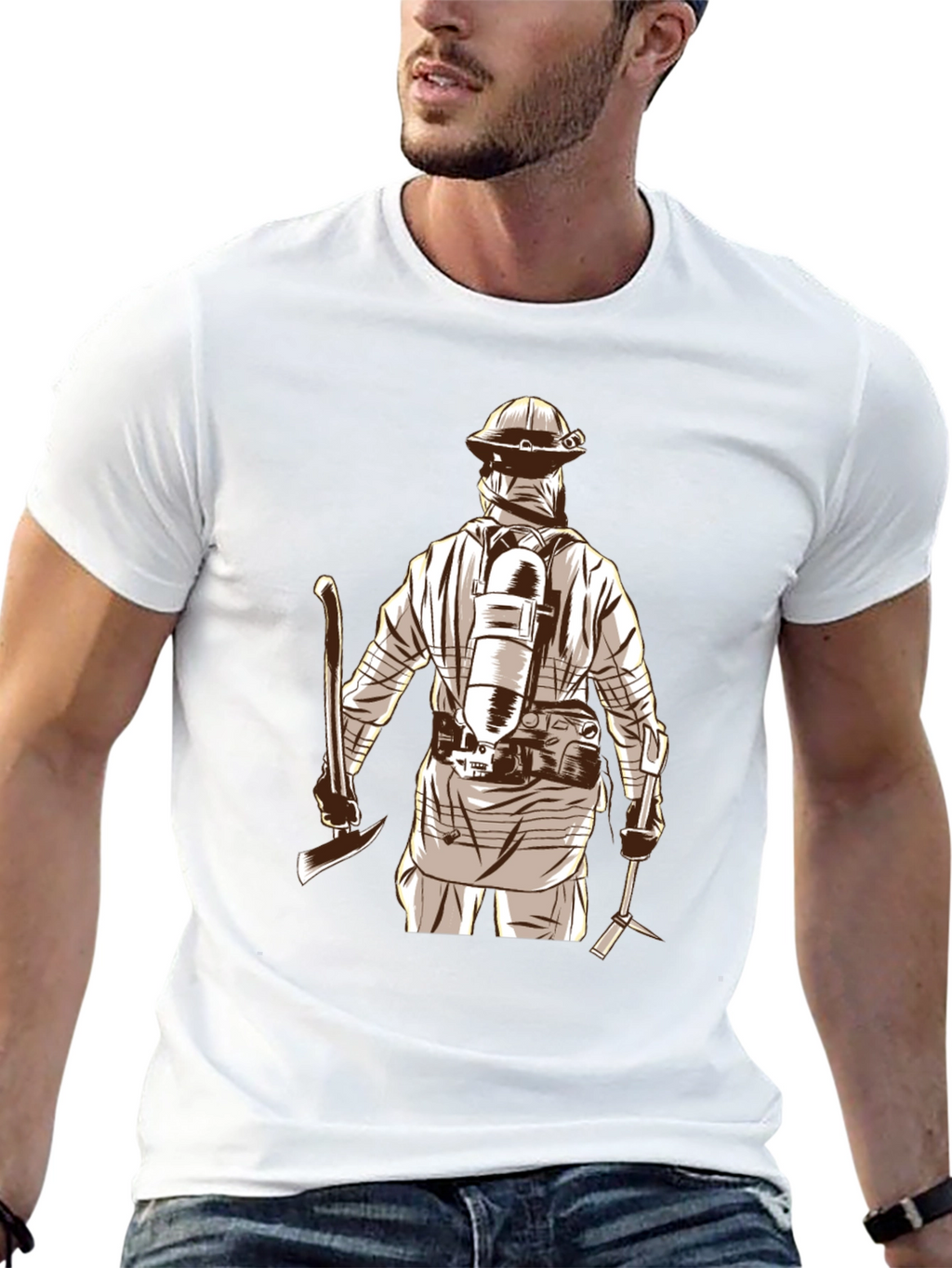 Firefighter Axe Graphic Tee