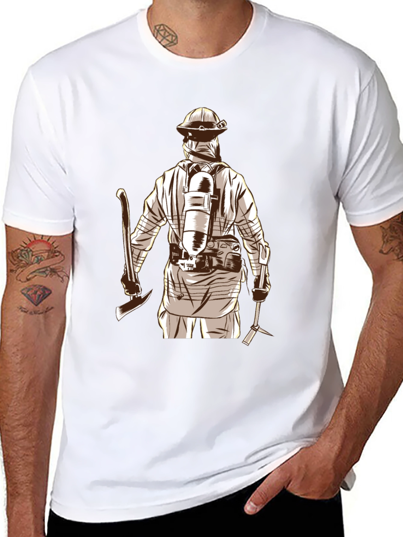 Firefighter Axe Graphic Tee