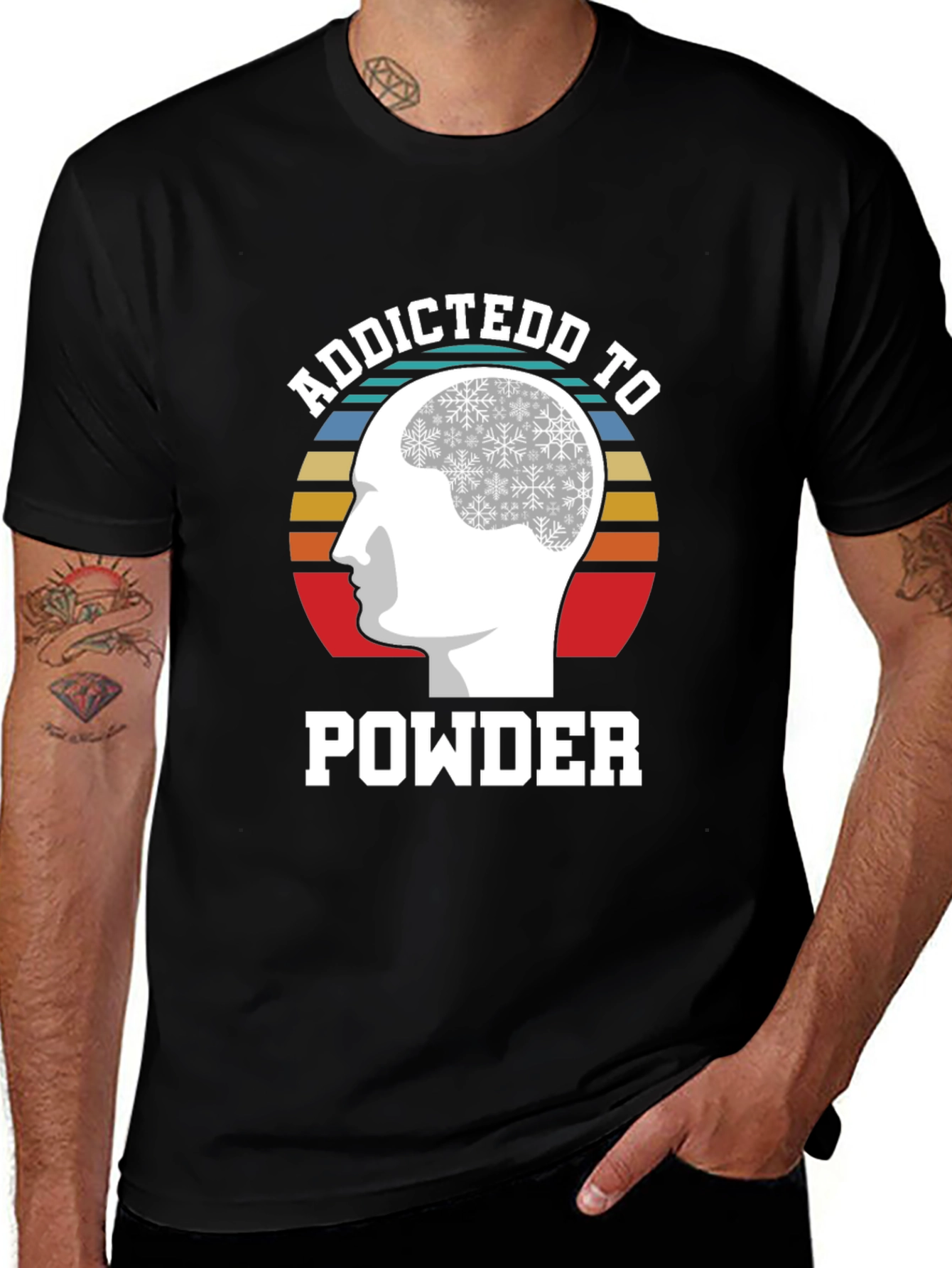 Addicted to Powder Graphic Tee - Ski & Snowboard Lover