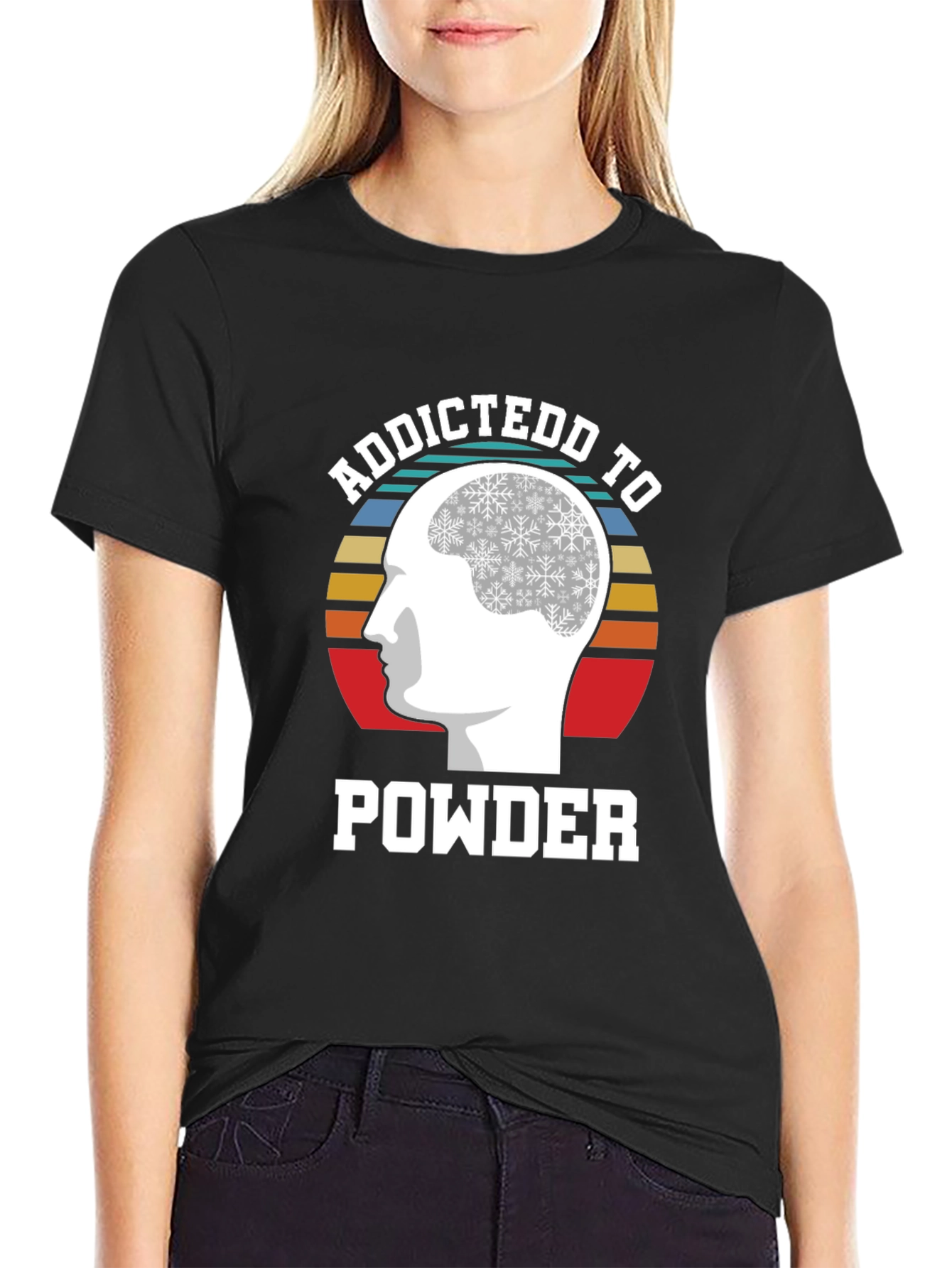 Addicted to Powder Graphic Tee - Ski & Snowboard Lover