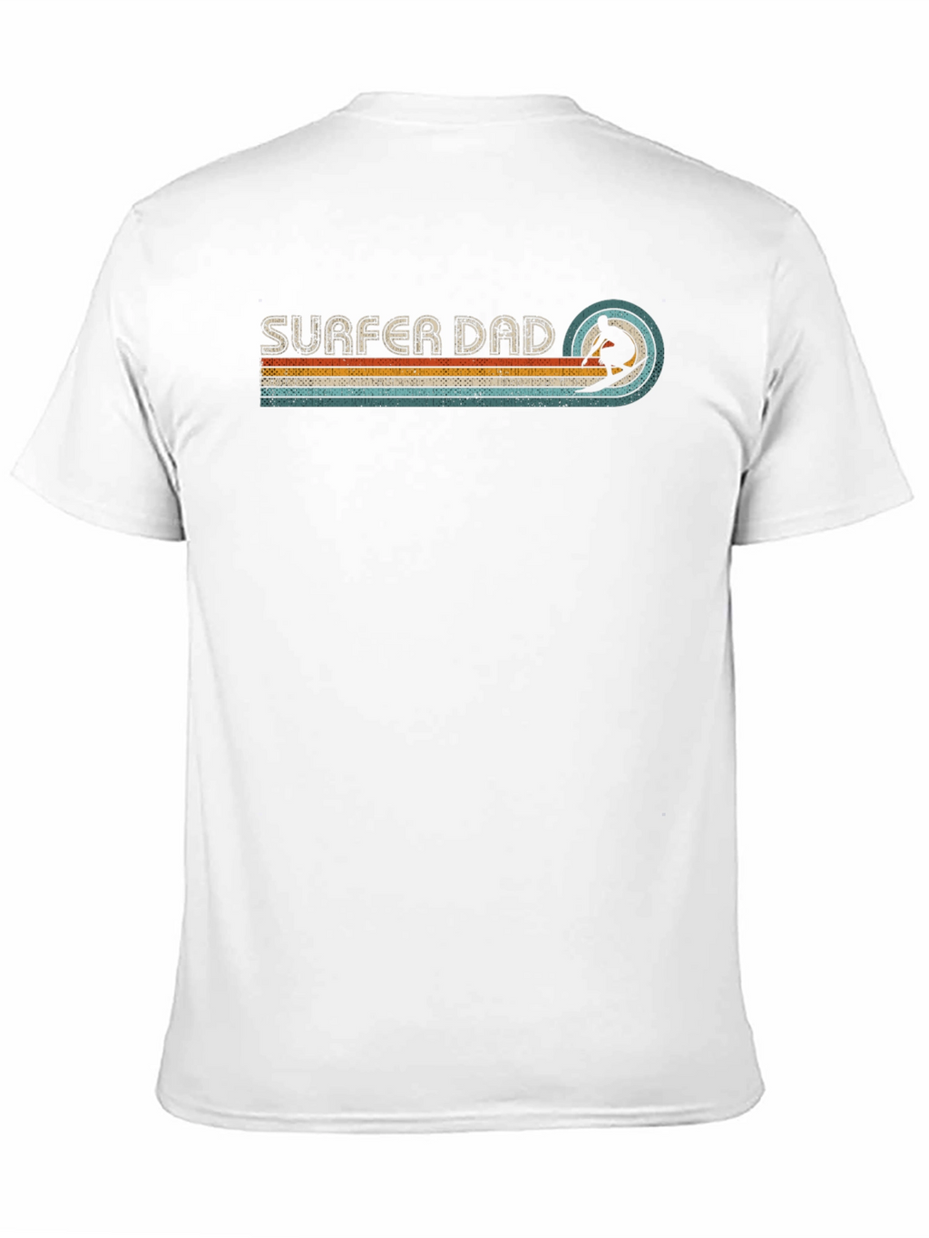 Surfer Dad Retro Graphic Tee - Black Cotton T-Shirt