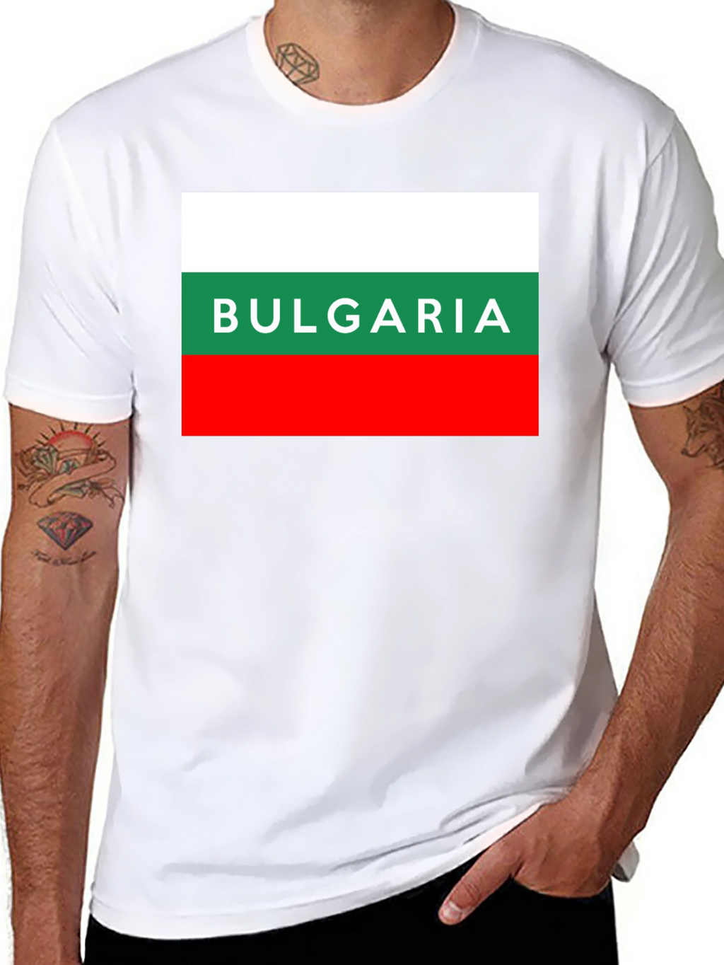 Bulgaria Flag T-Shirt - Mens Black Tee