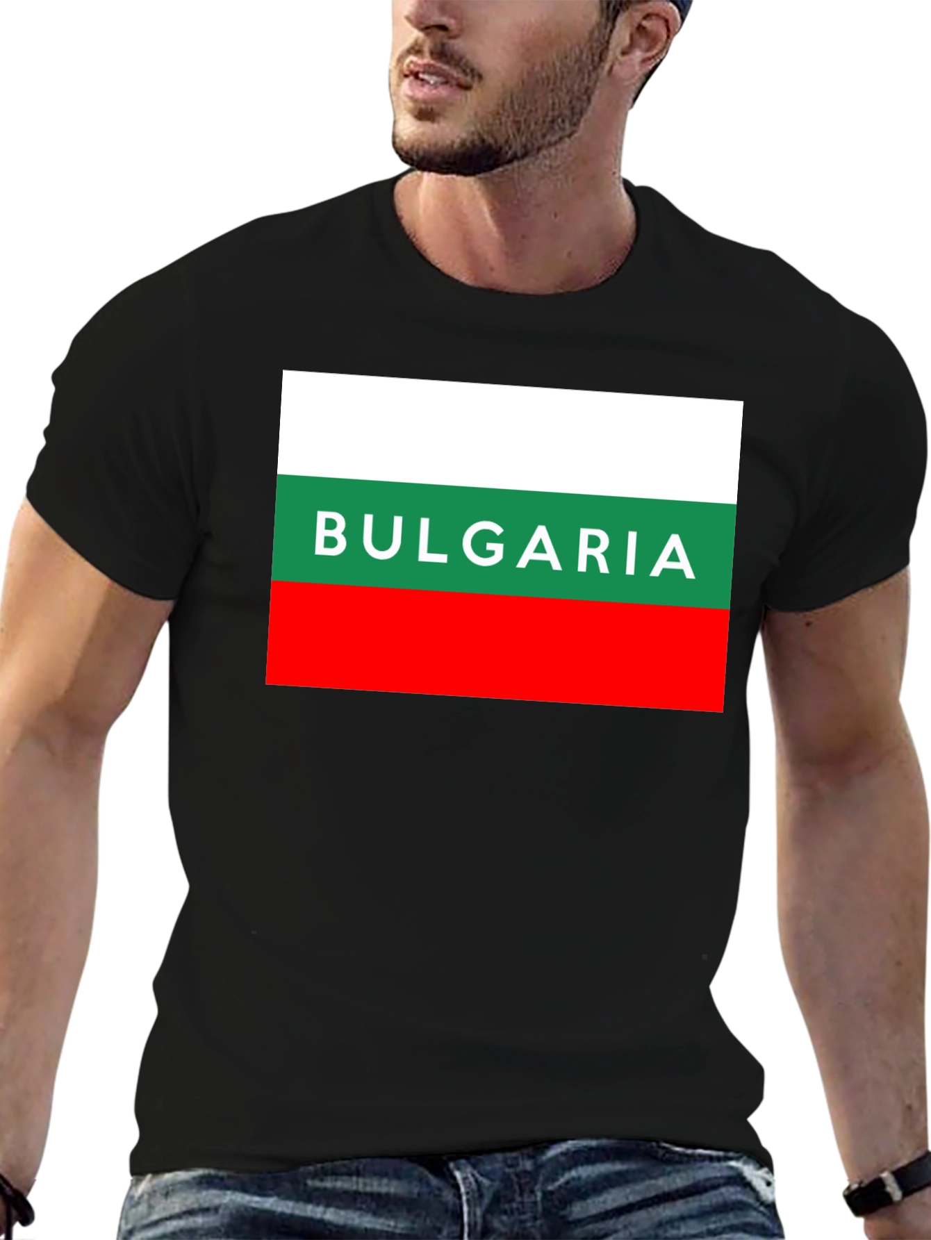 Bulgaria Flag T-Shirt - Mens Black Tee