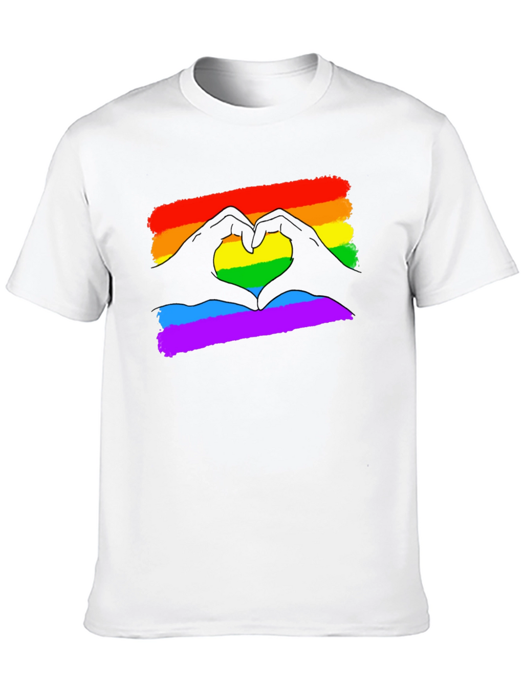 Pride Love Heart Gesture T-Shirt - Black