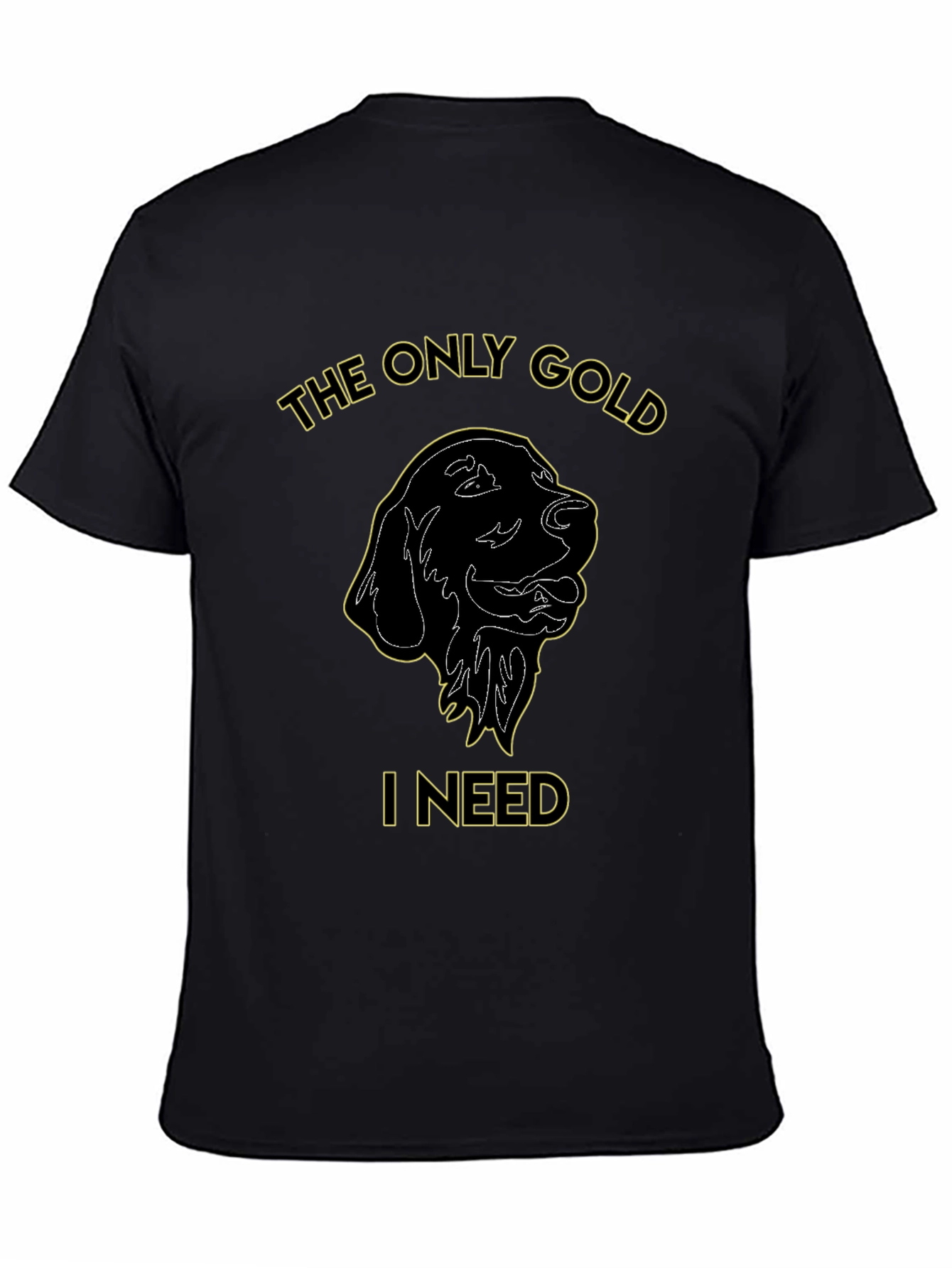 The Only Gold I Need Dog Graphic Tee - Black