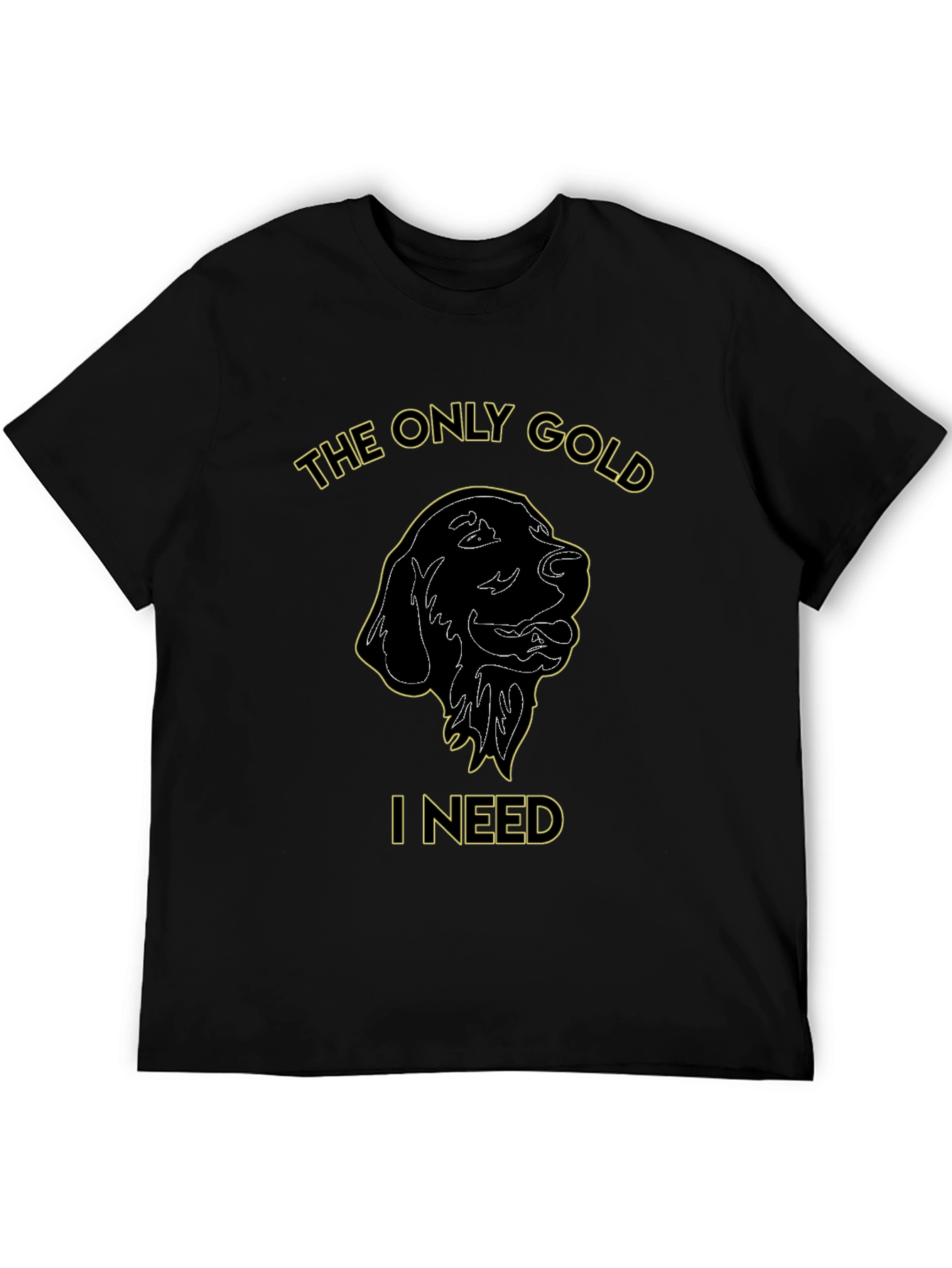 The Only Gold I Need Dog Graphic Tee - Black