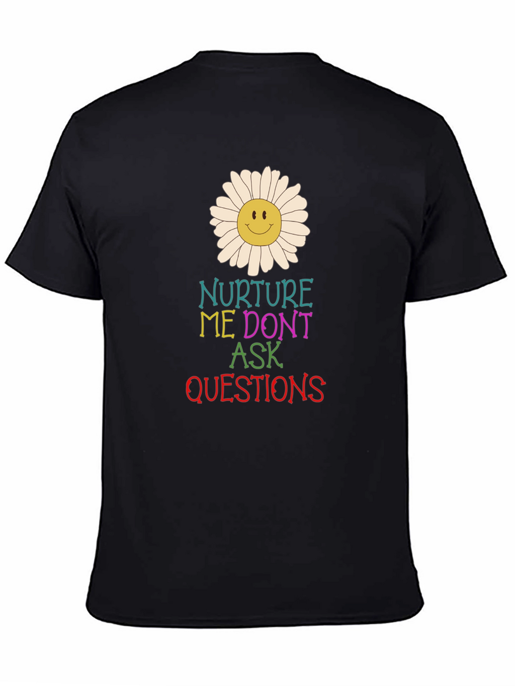 Nurture Me Graphic Tee - Black Cotton T-Shirt