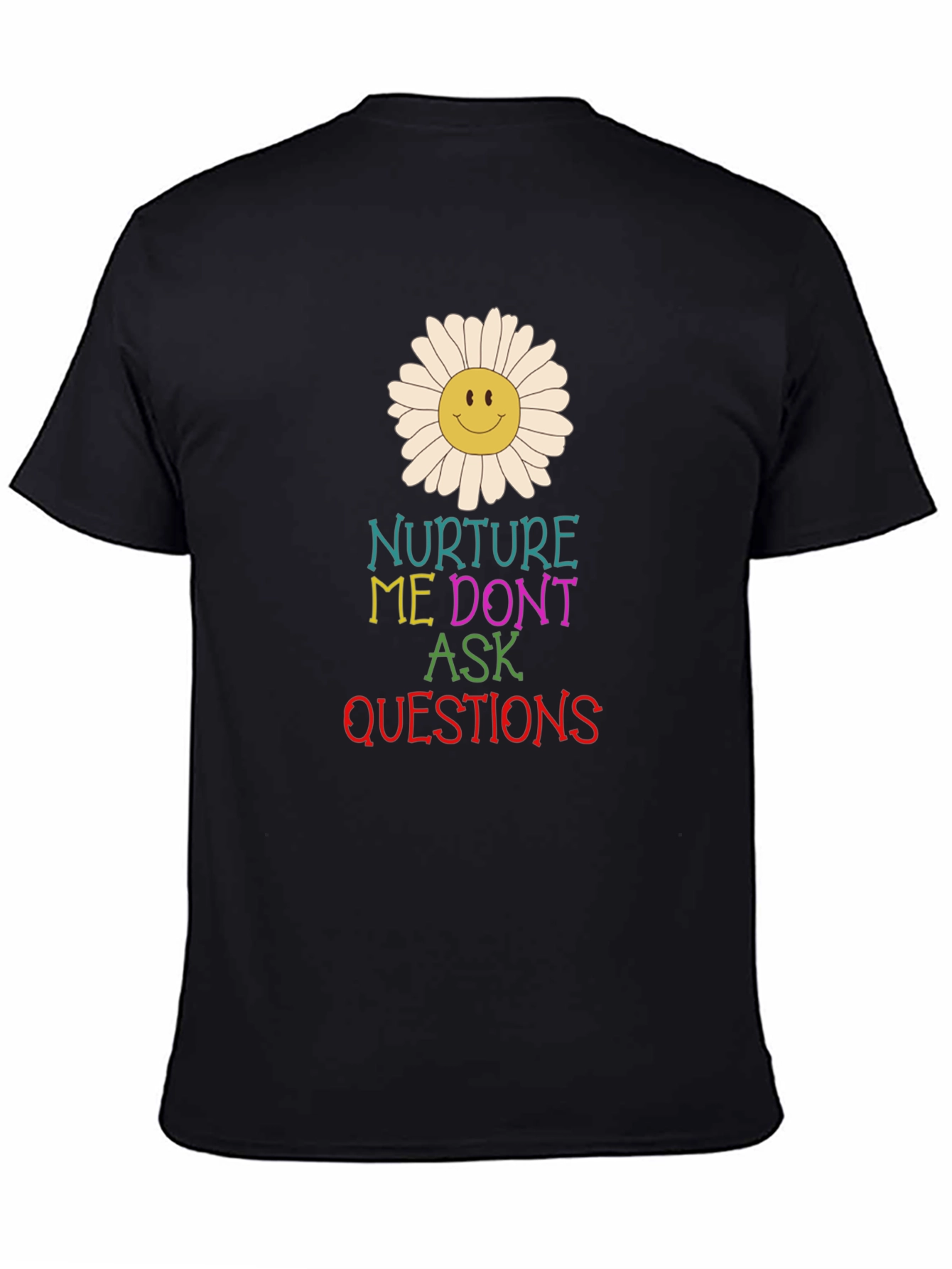 Nurture Me Graphic Tee - Black Cotton T-Shirt