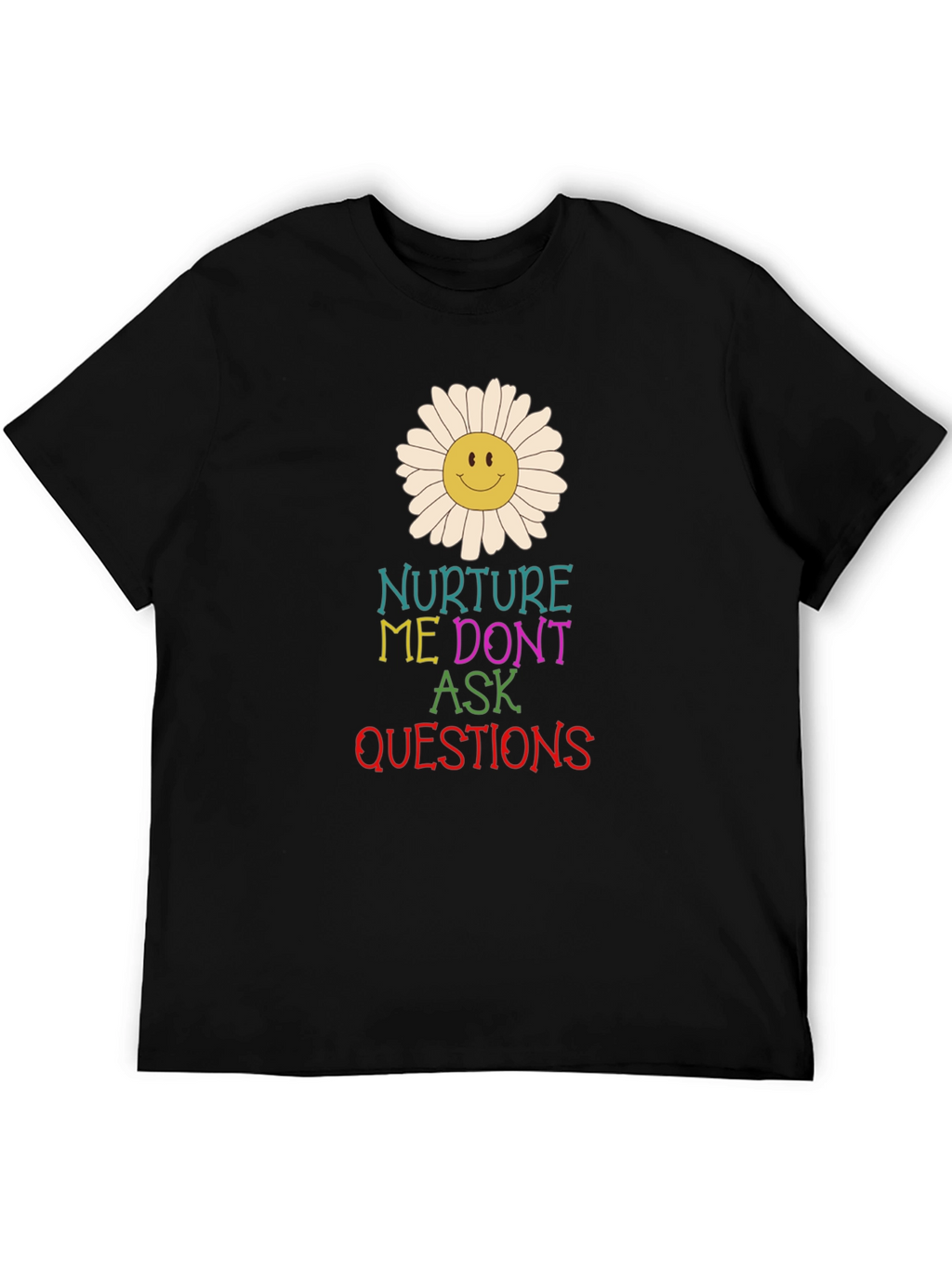 Nurture Me Graphic Tee - Black Cotton T-Shirt