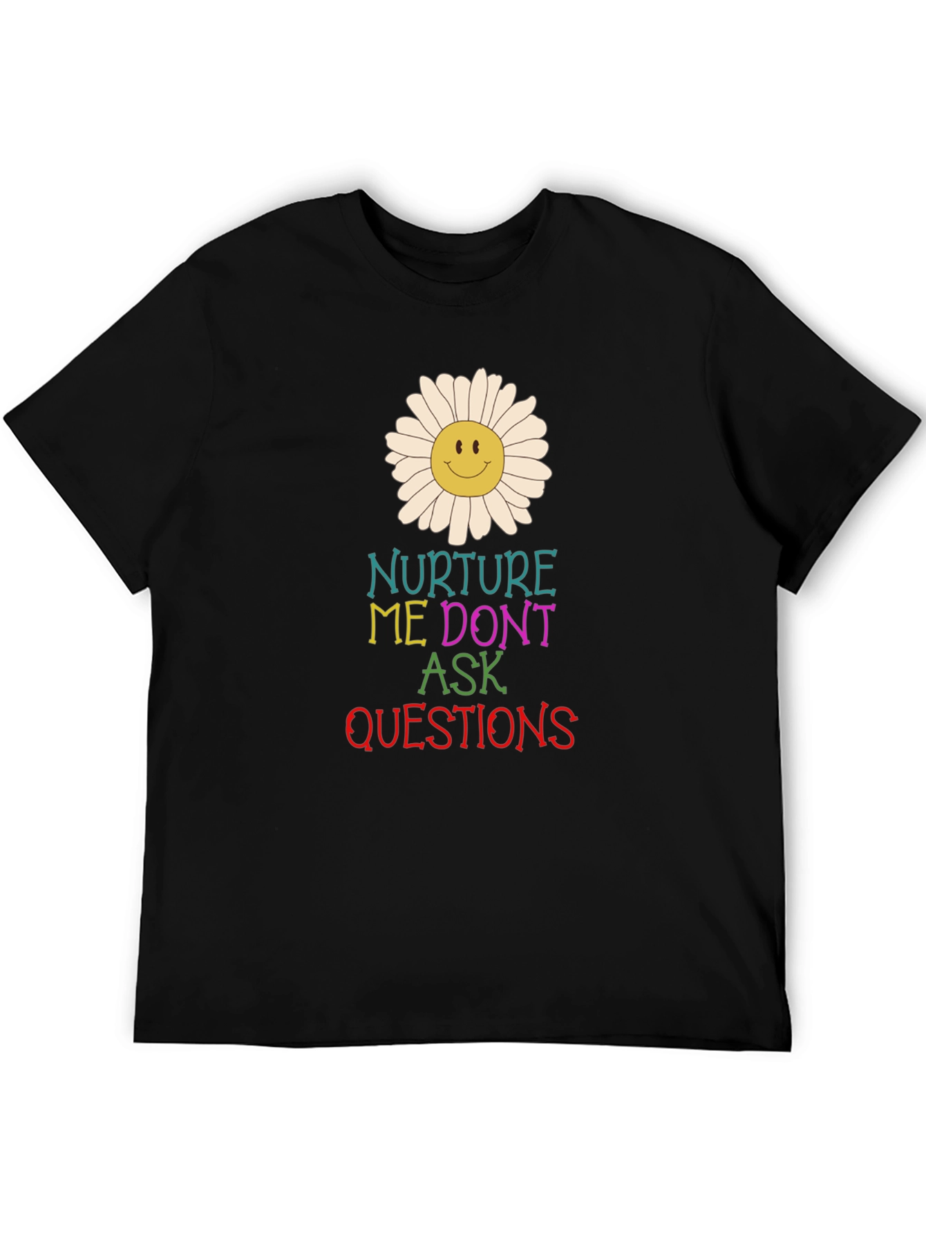 Nurture Me Graphic Tee - Black Cotton T-Shirt