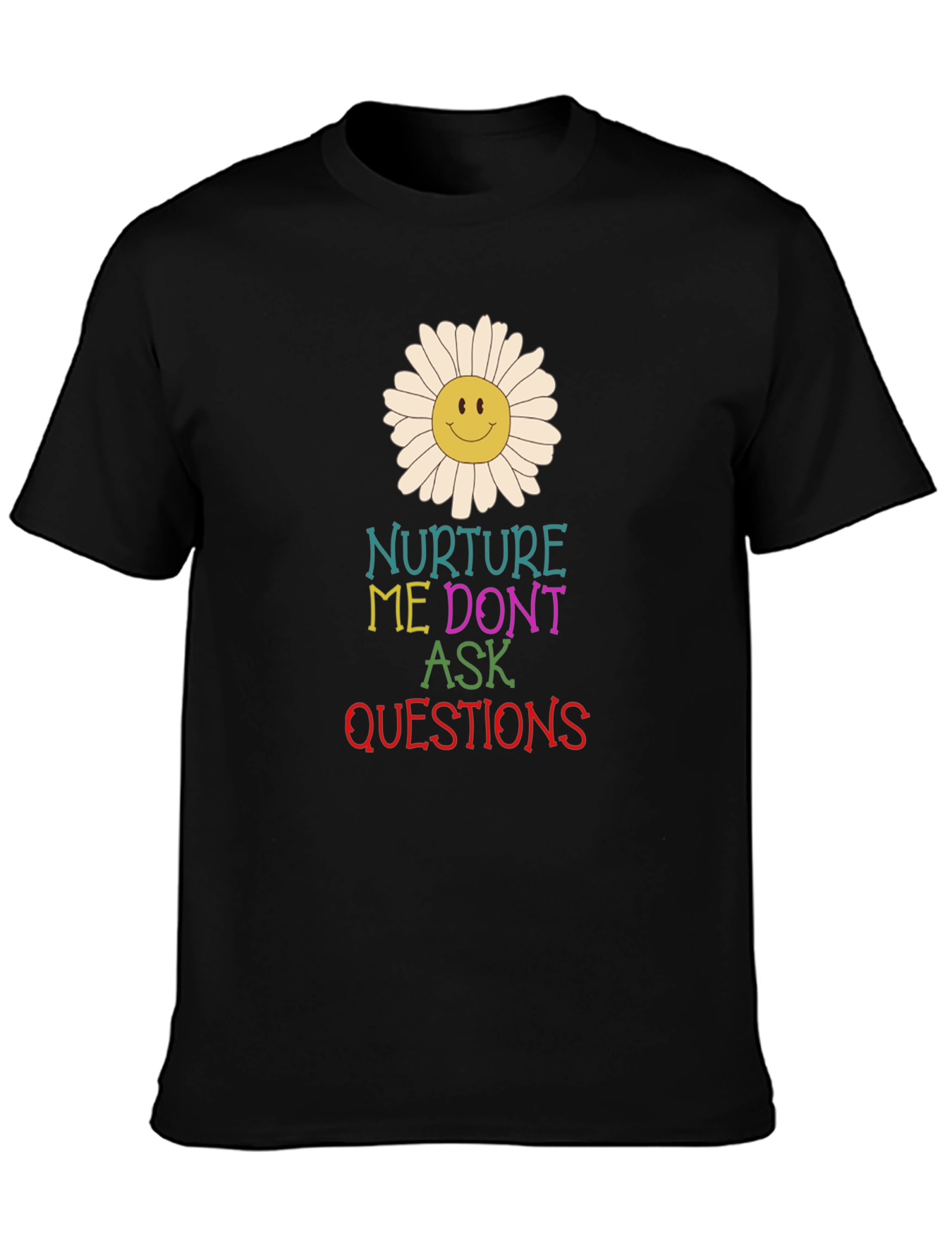 Nurture Me Graphic Tee - Black Cotton T-Shirt