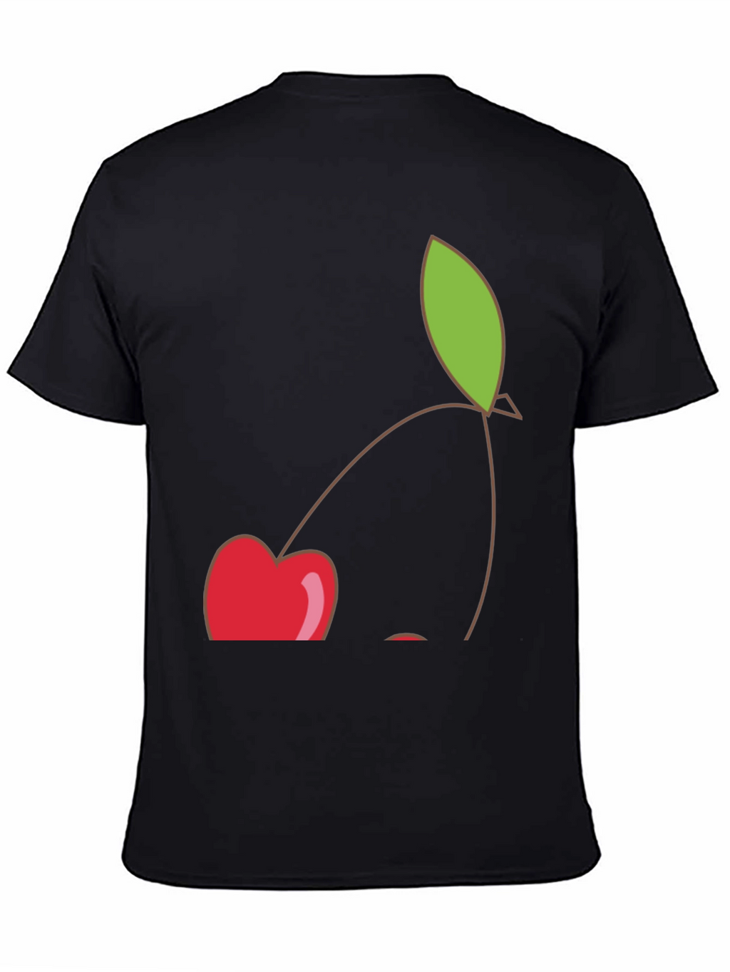Cherry Graphic Black T-Shirt - Casual Style