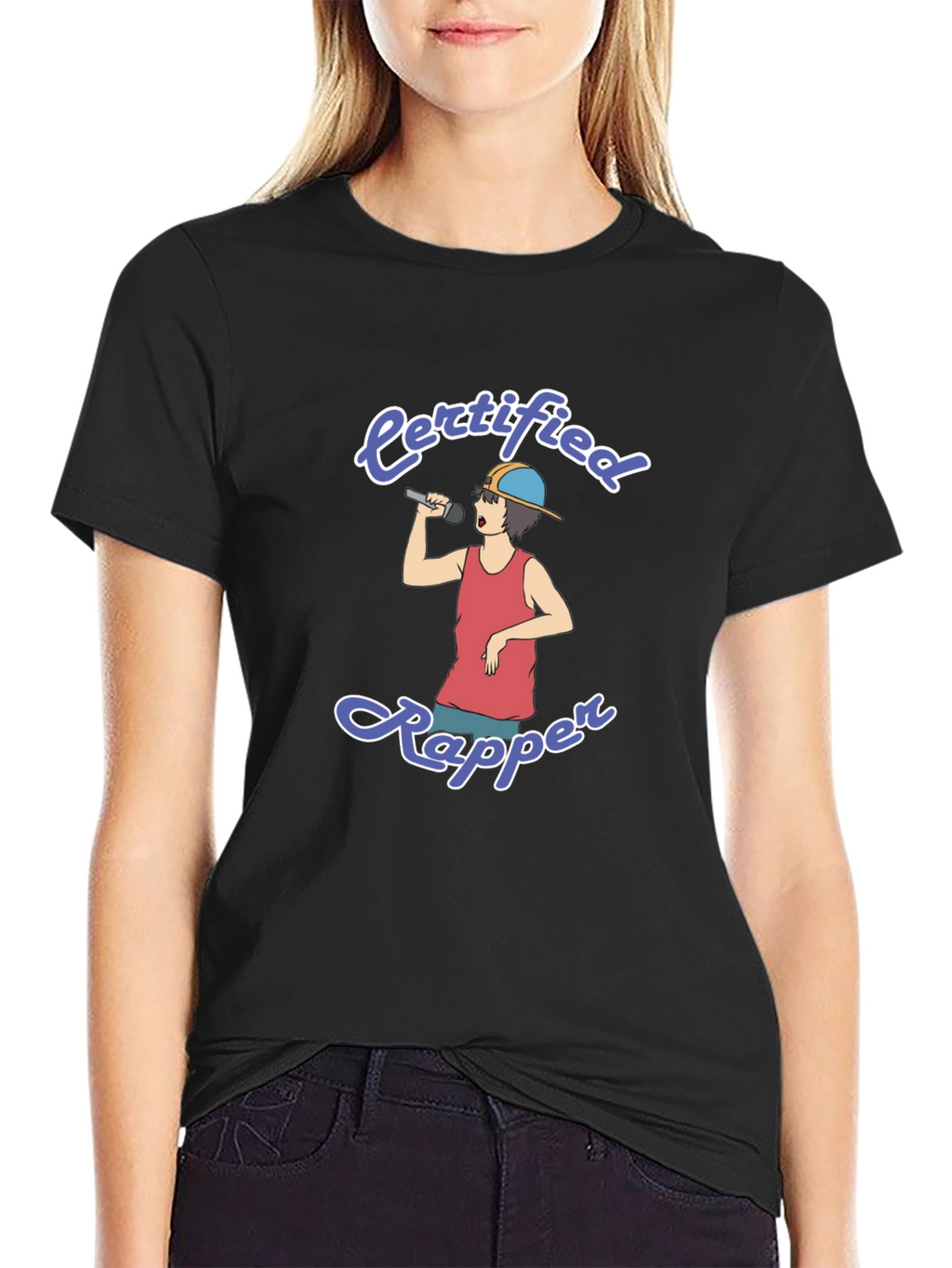 Certified Rapper Graphic Tee - Black