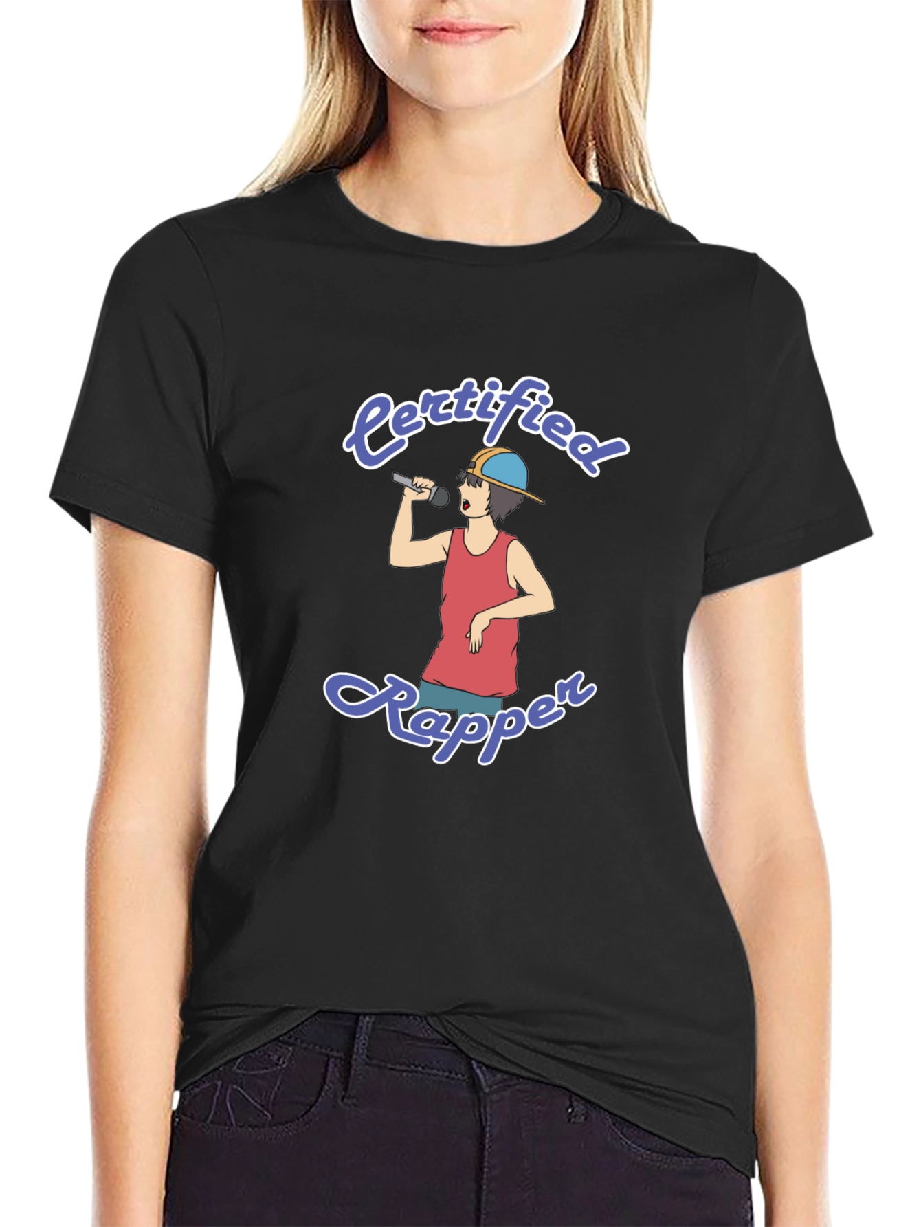 Certified Rapper Graphic Tee - Black