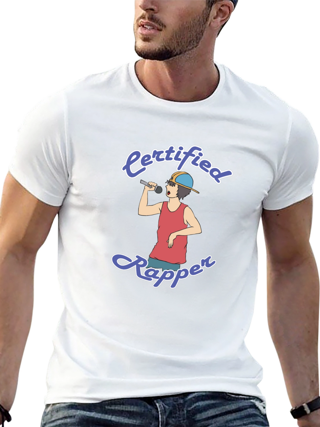 Certified Rapper Graphic Tee - Black