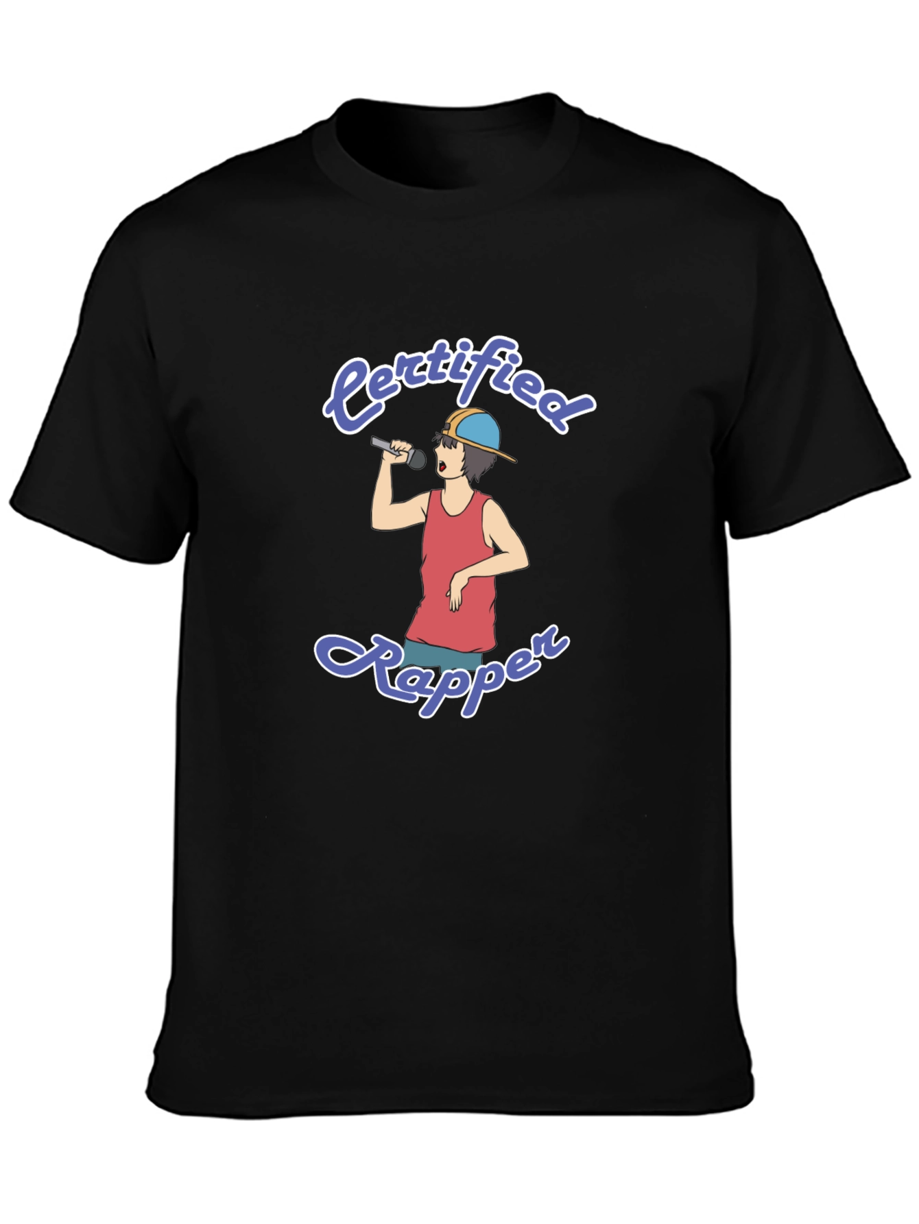 Certified Rapper Graphic Tee - Black