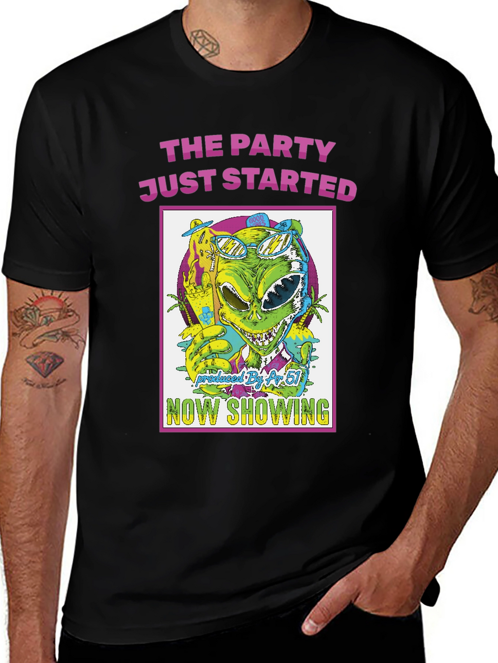 The Party Just Started Alien Graphic T-Shirt