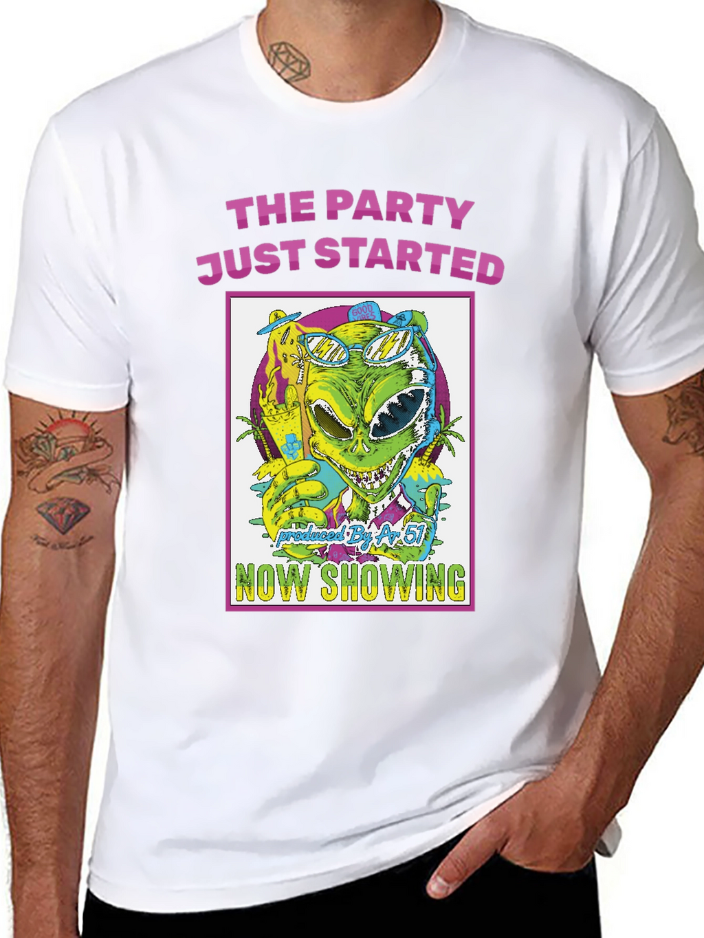 The Party Just Started Alien Graphic T-Shirt