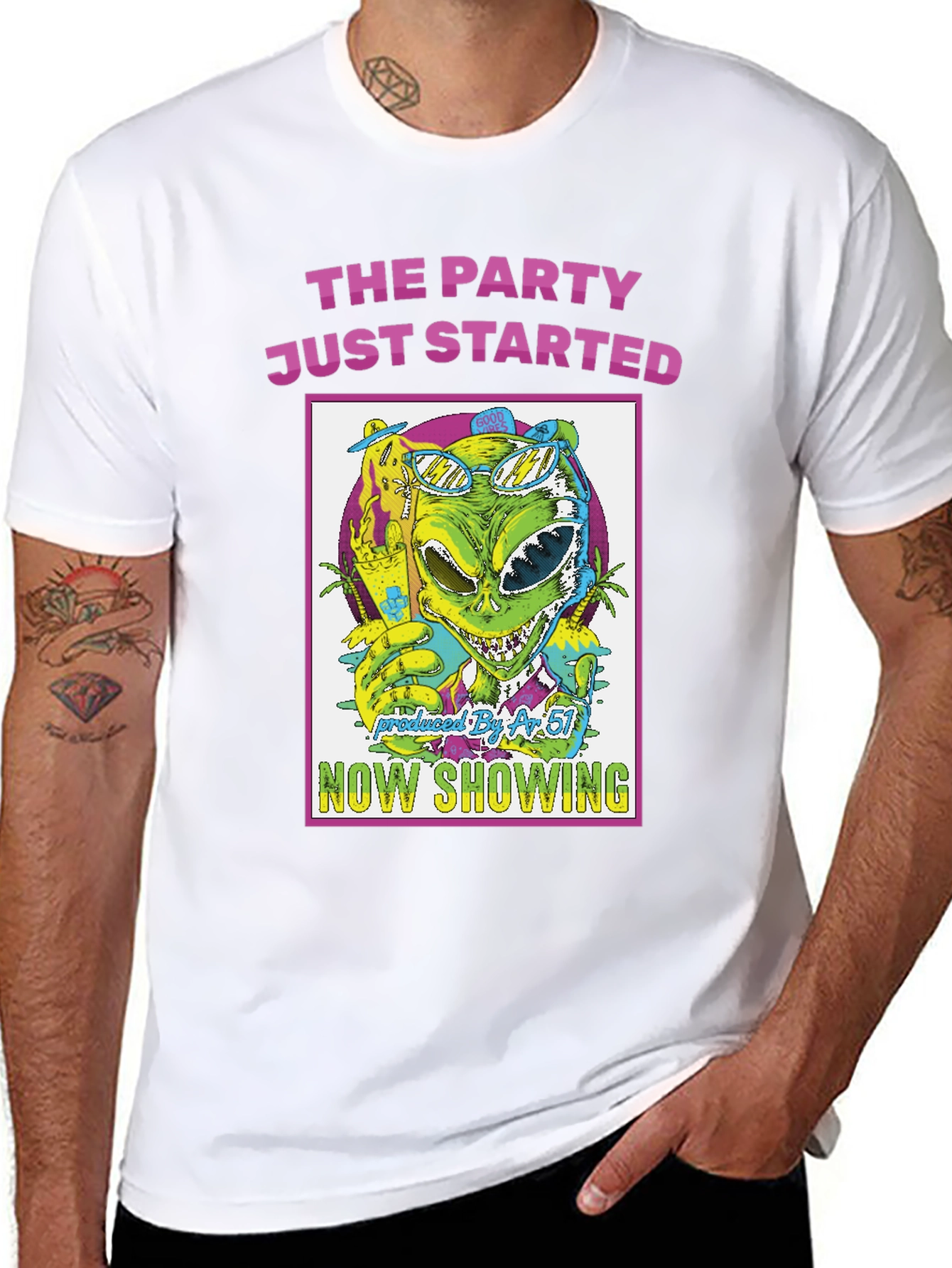 The Party Just Started Alien Graphic T-Shirt