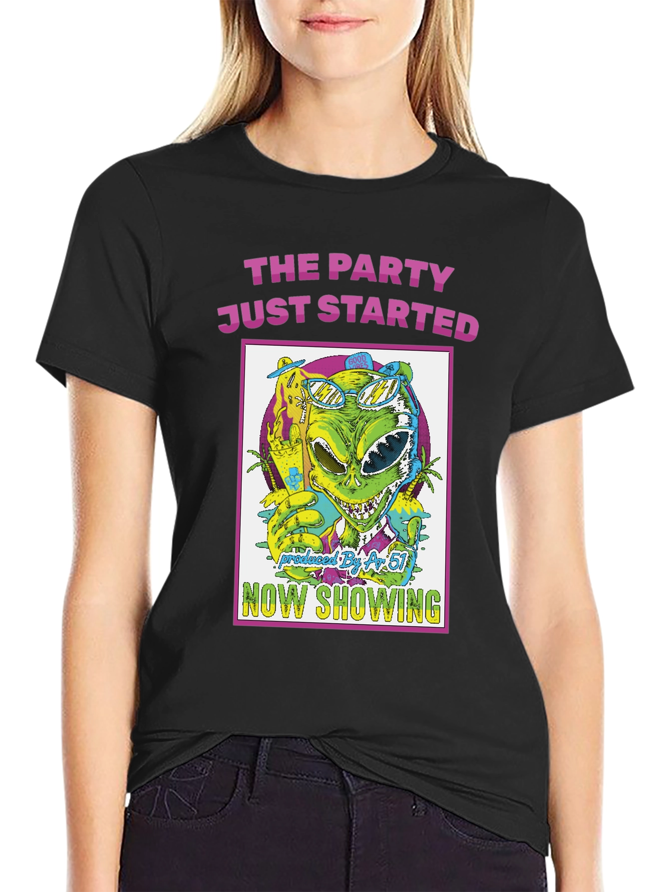 The Party Just Started Alien Graphic T-Shirt
