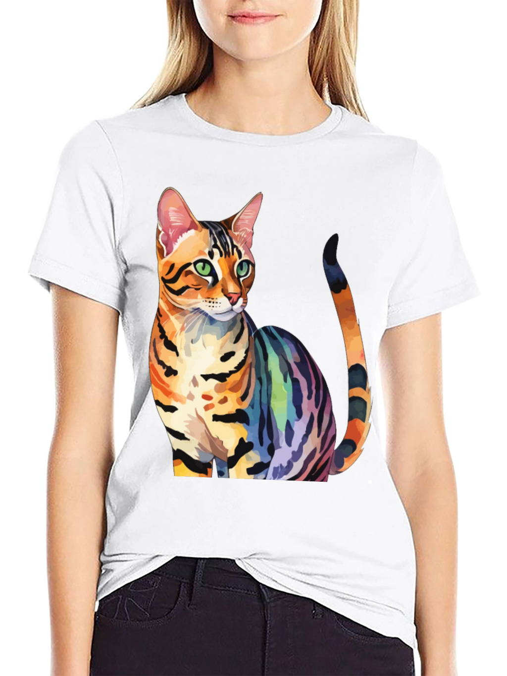 Rainbow Bengal Cat T-Shirt