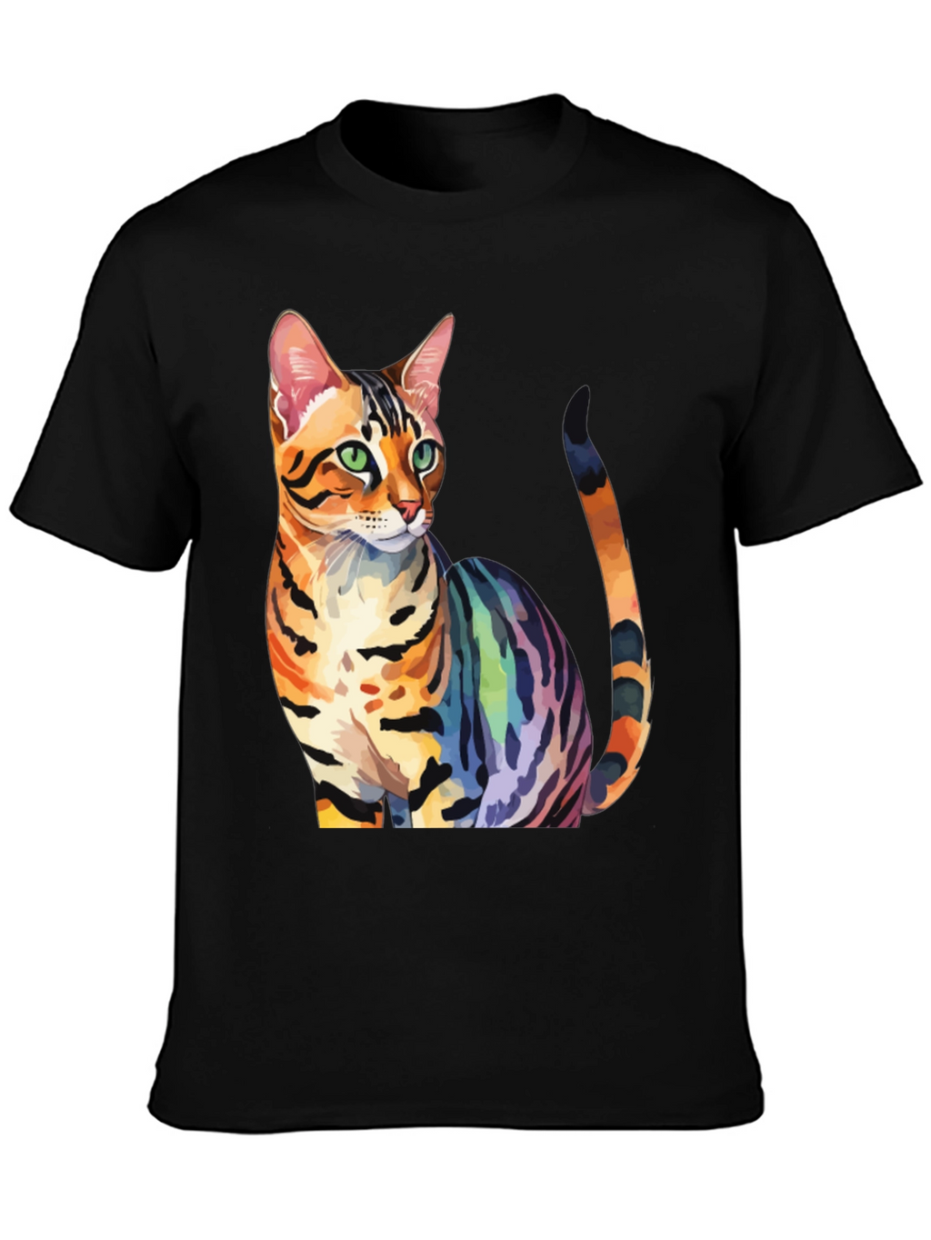 Rainbow Bengal Cat T-Shirt