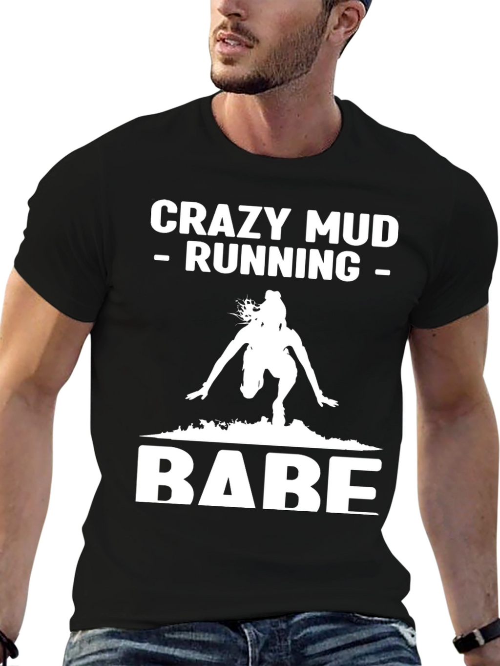 Crazy Mud Running Babe T-Shirt
