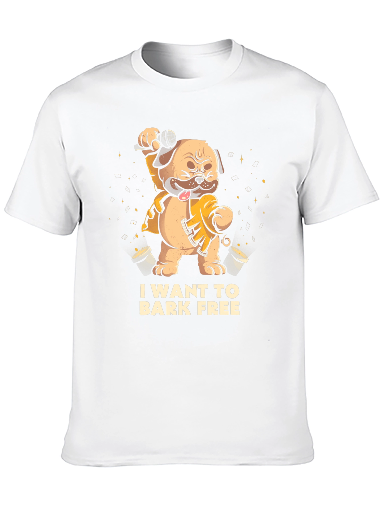 I Want To Bark Free Black T-Shirt