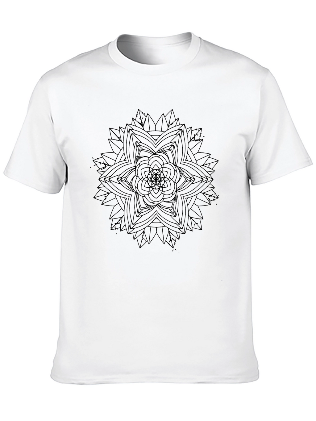 Geometric Mandala T-Shirt - Stylish Black Tee