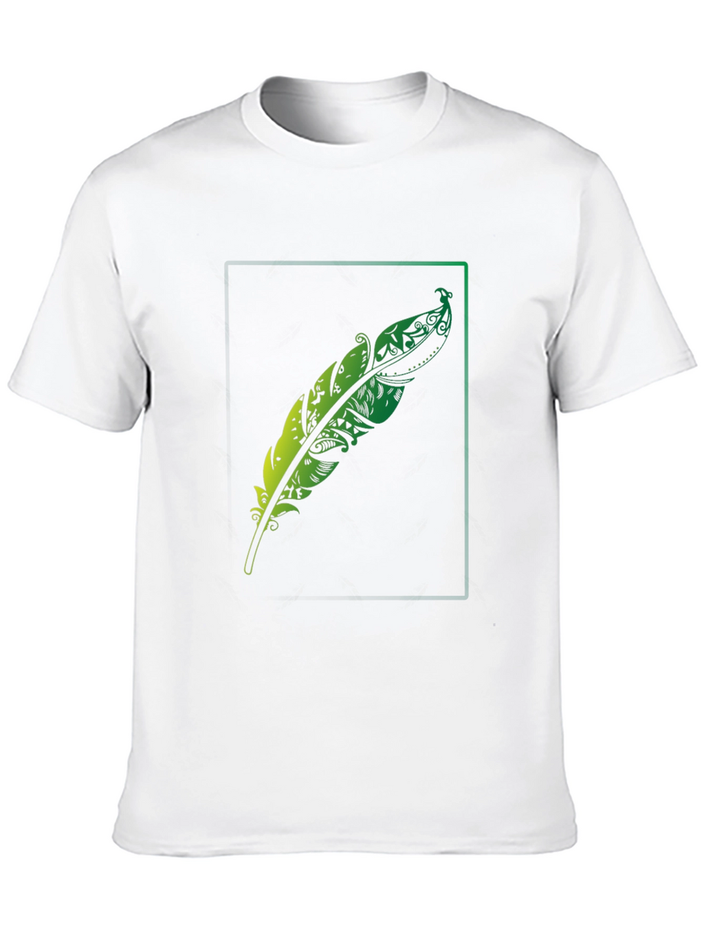 Mens Feather Graphic Black T-Shirt