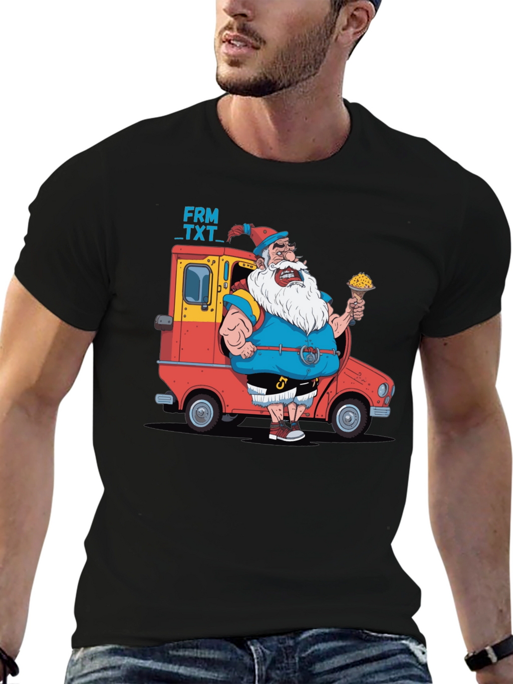 Cartoon Santa T-Shirt
