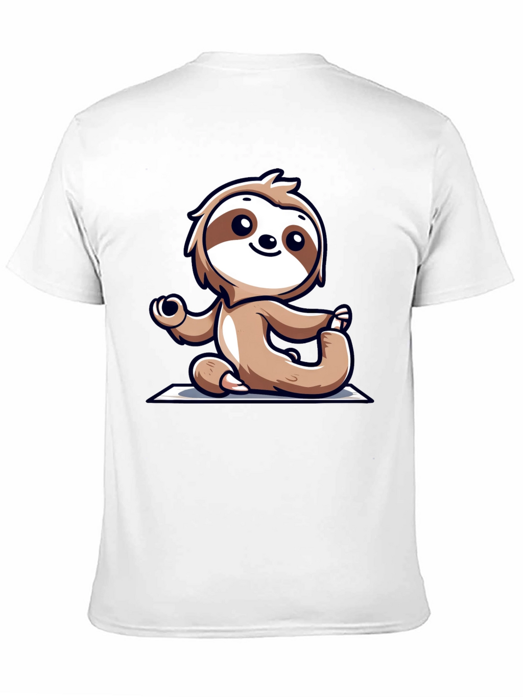 Sloth Doing Yoga T-Shirt - Relaxed Fit Black Tee
