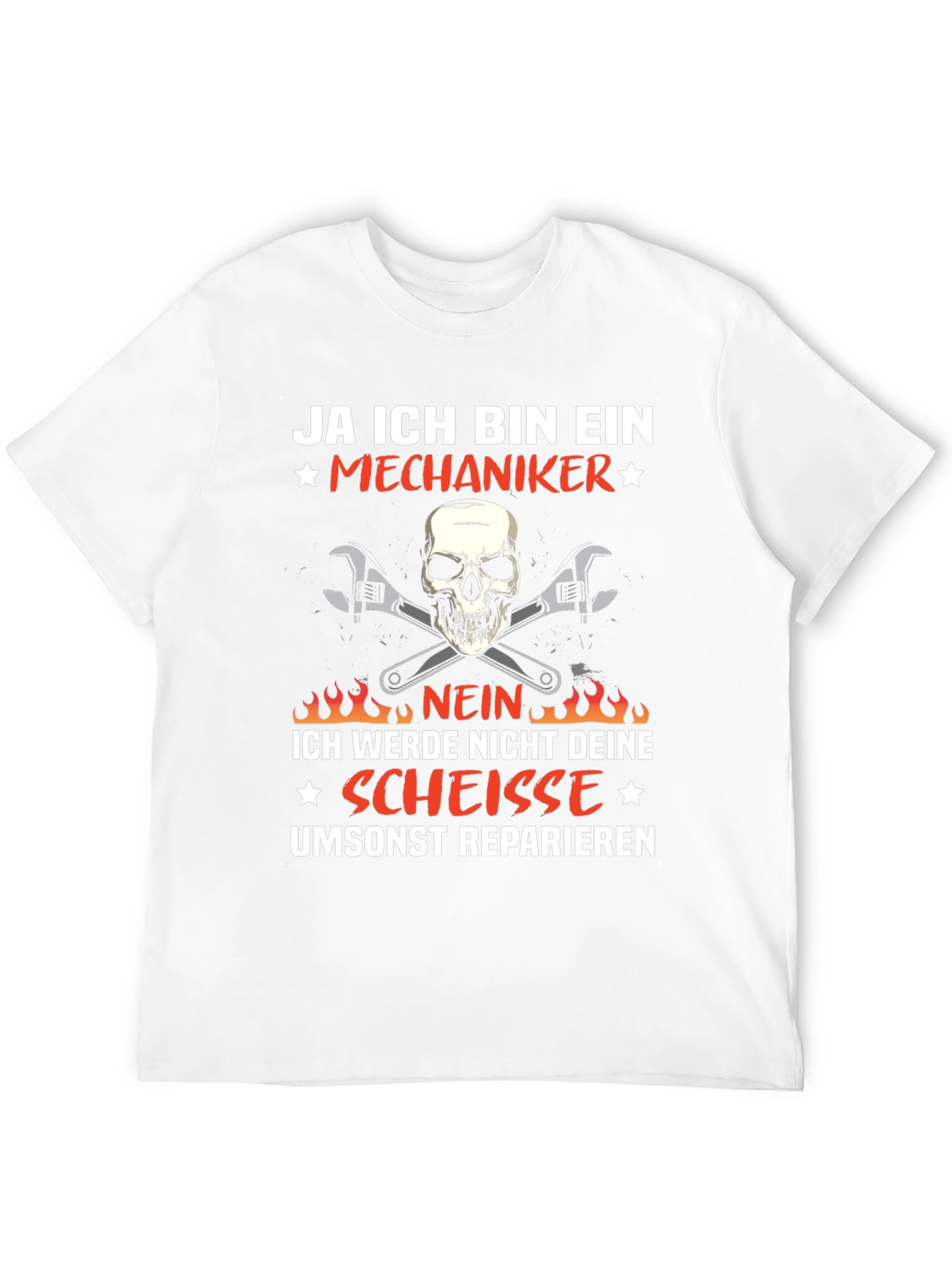 Mechanic Skull T-Shirt - Ja Ich Bin Ein Mechaniker